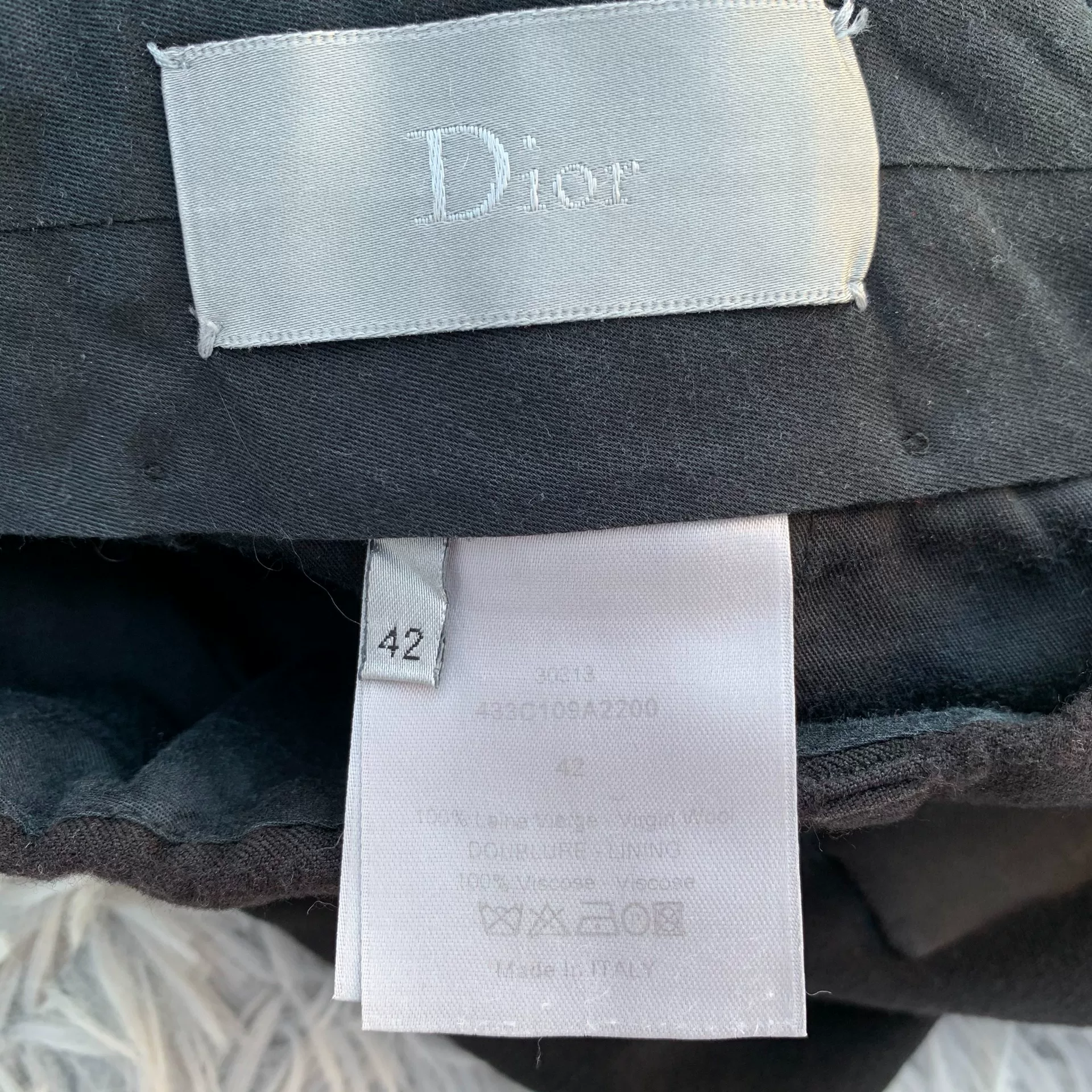Dior Black Cargo-Style Pants — detail