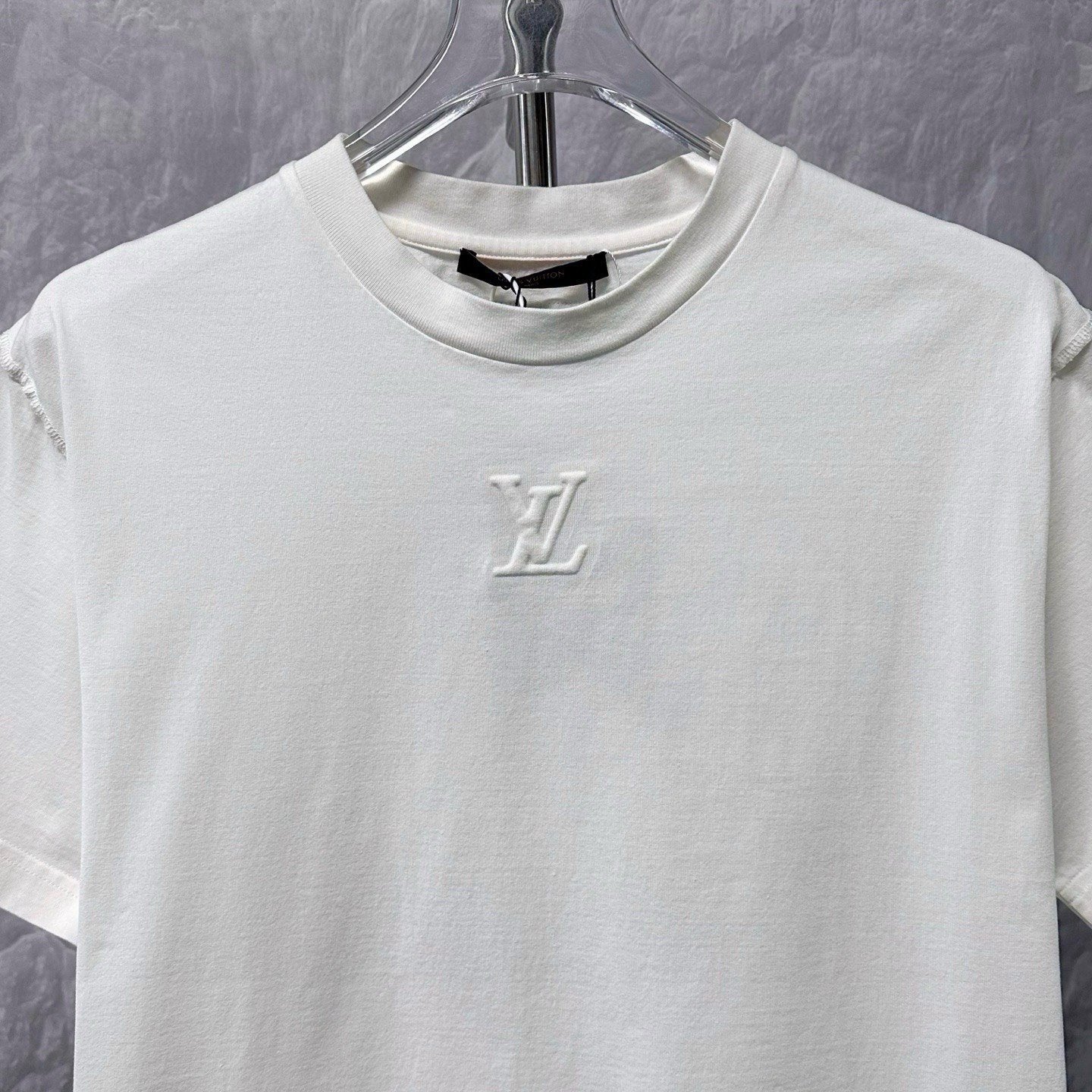 Louis Vuitton SS24 White Embossed Short Sleeve — detail