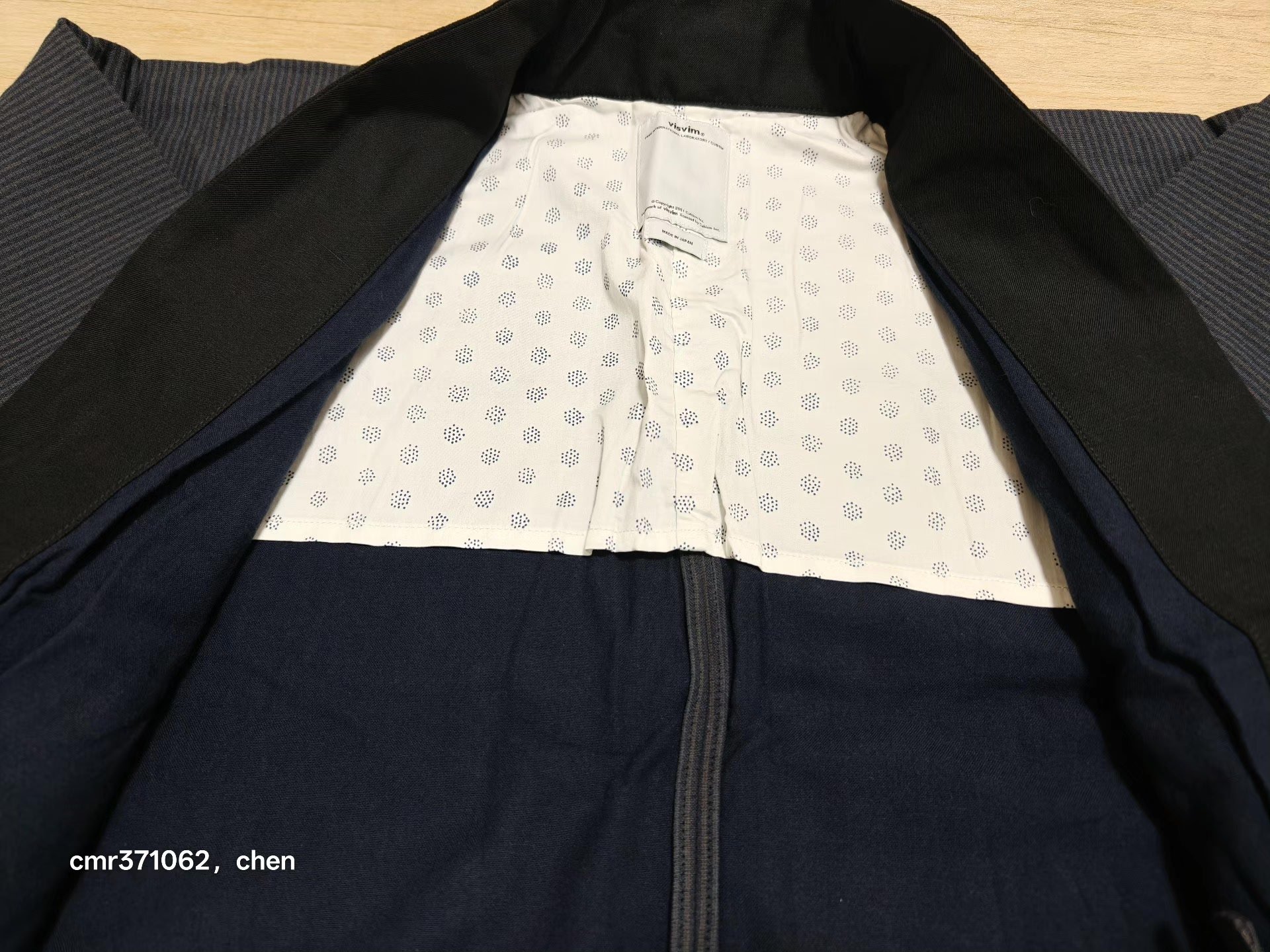 visvim 17ss rokushaku kanban coat — label