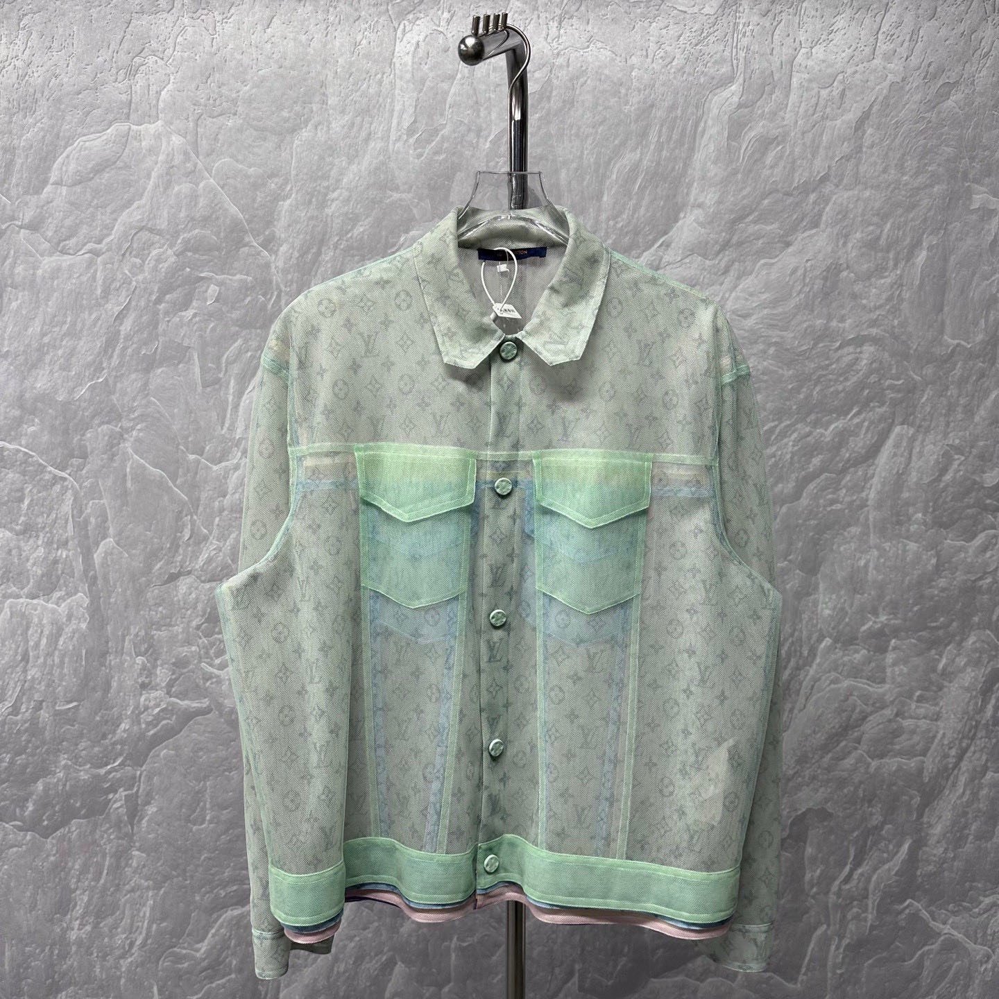 Louis Vuitton Monogram Layered Organza Shirt Jacket