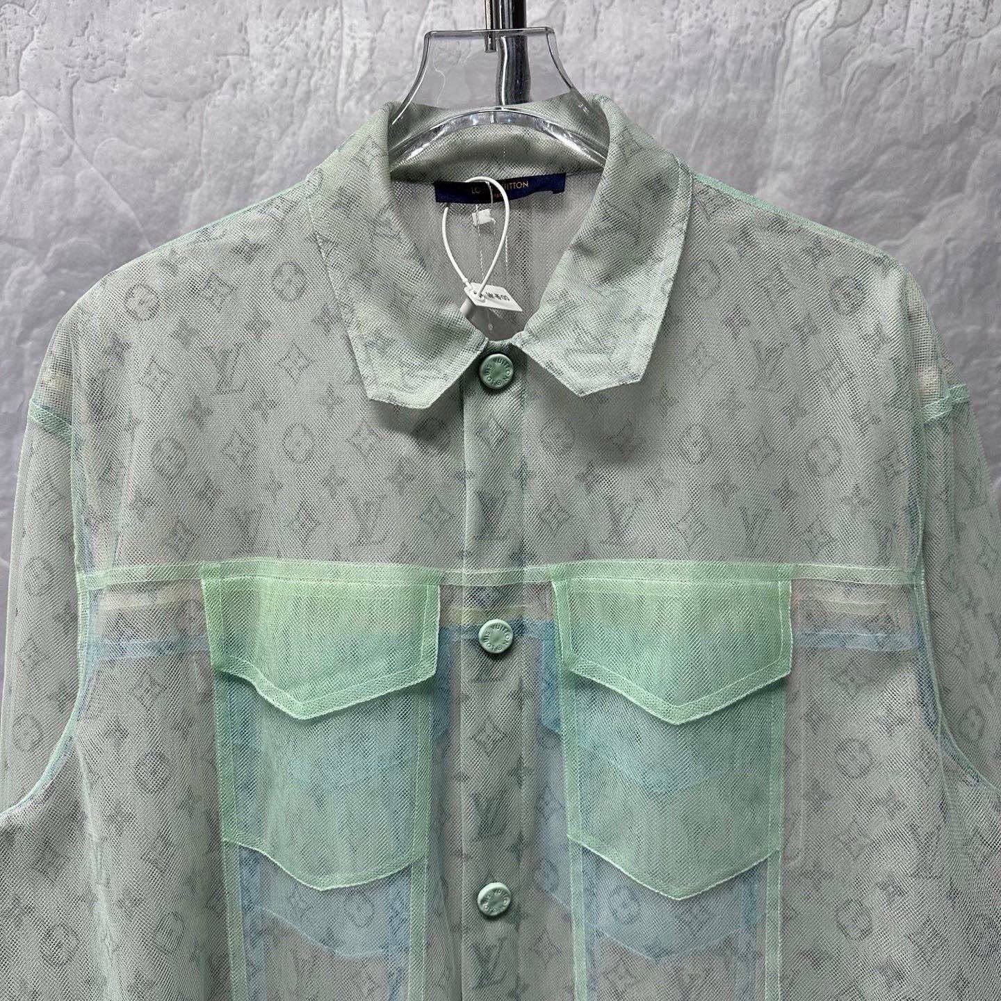 Louis Vuitton Monogram Layered Organza Shirt Jacket — front