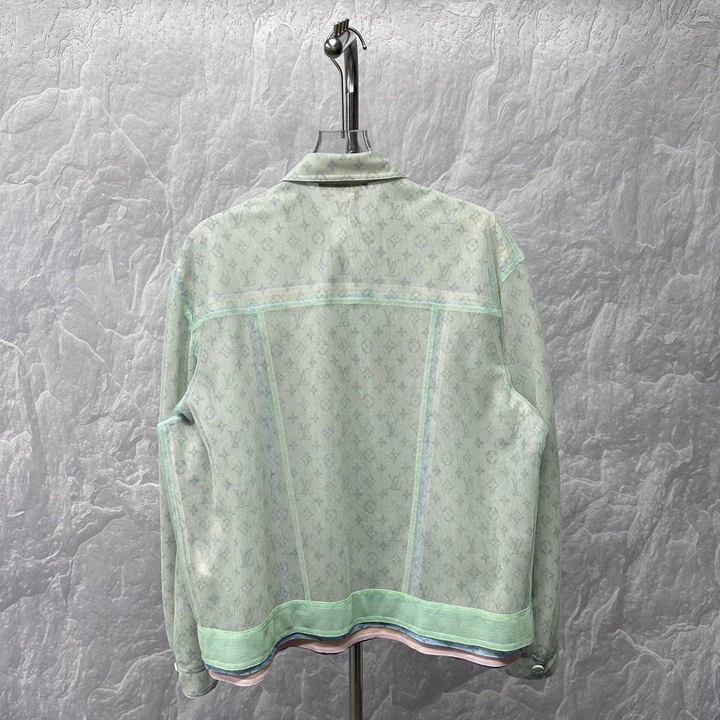 Louis Vuitton Monogram Layered Organza Shirt Jacket — back