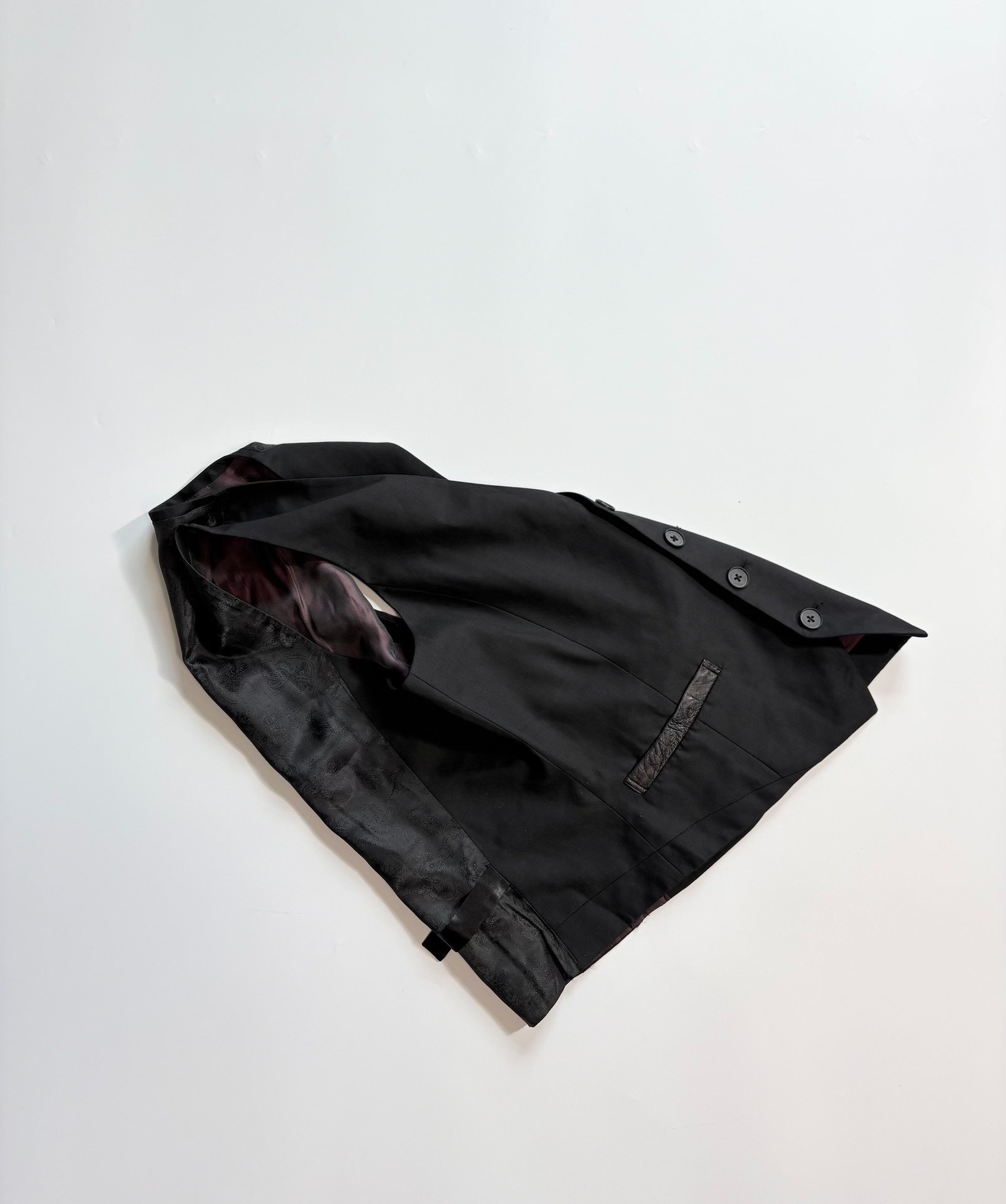 COMME CA MEN Black Suit Vest — front