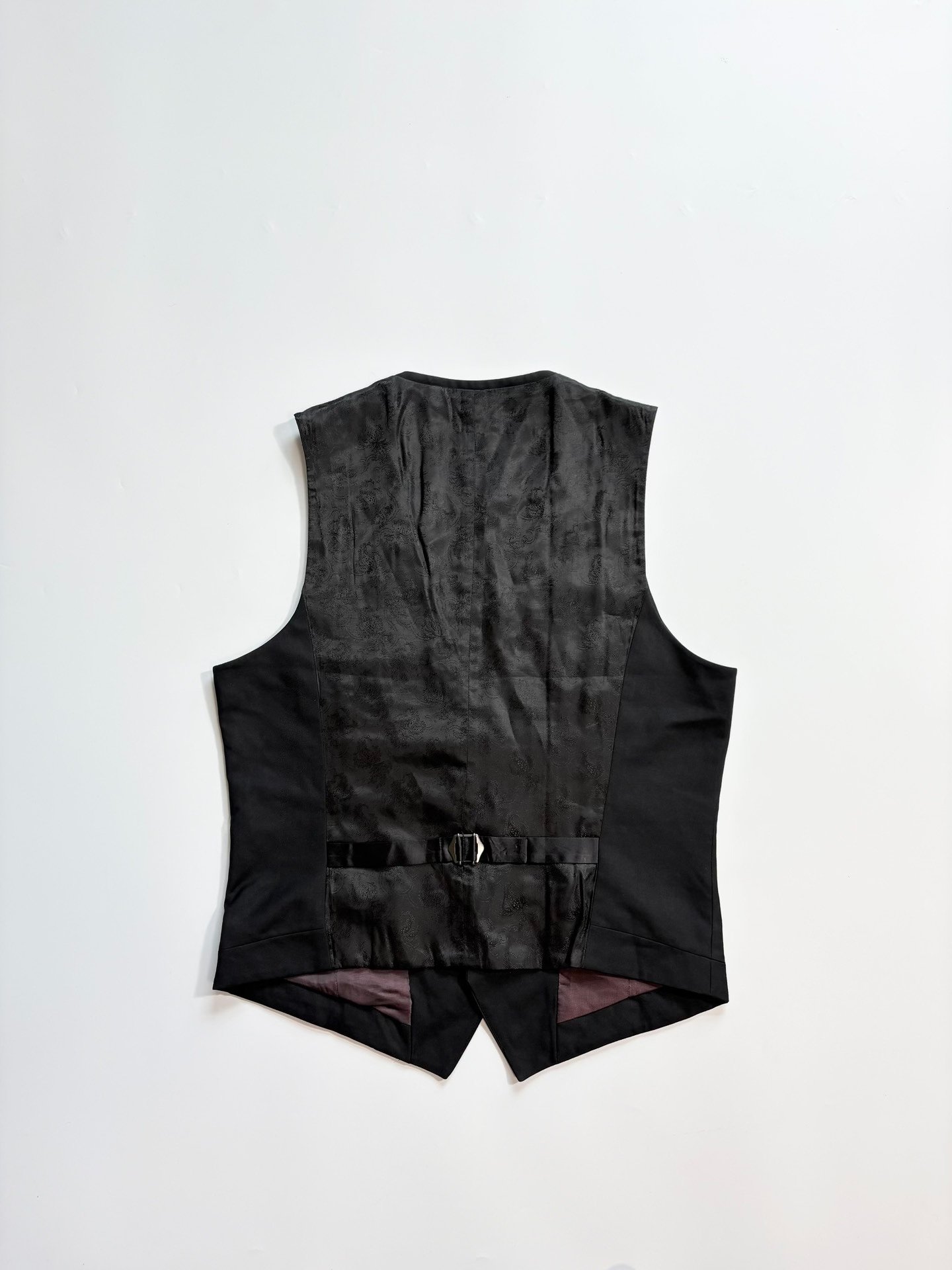 COMME CA MEN Black Suit Vest — detail