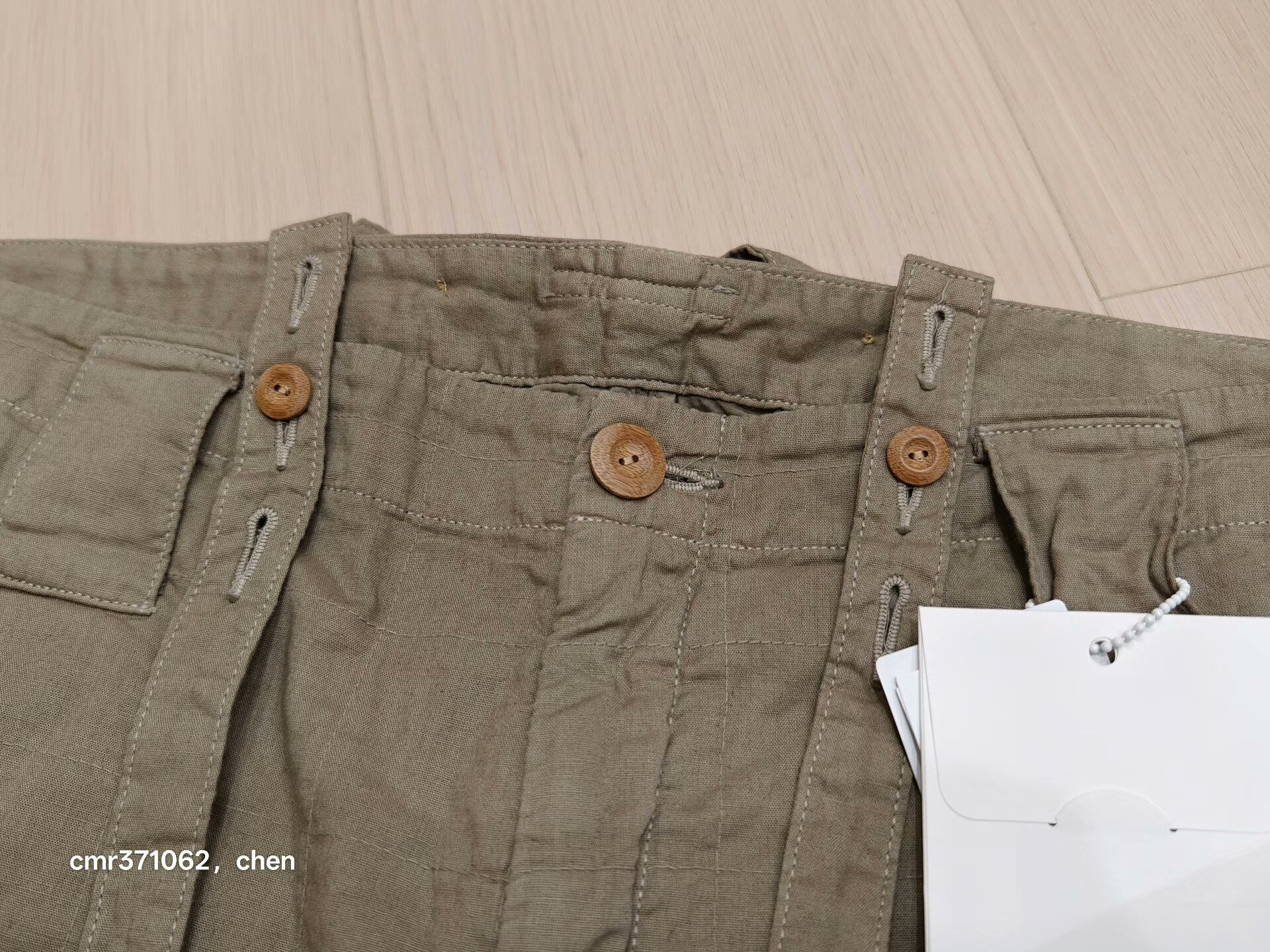 VISVIM 20SS MANNOCK SHORTS STITCHES — front