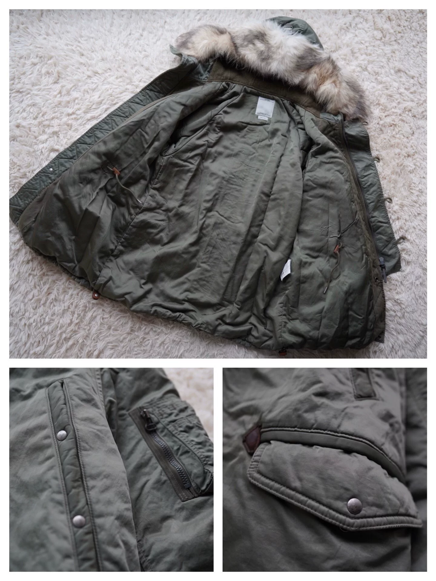 visvim valdez 17aw down coat — label