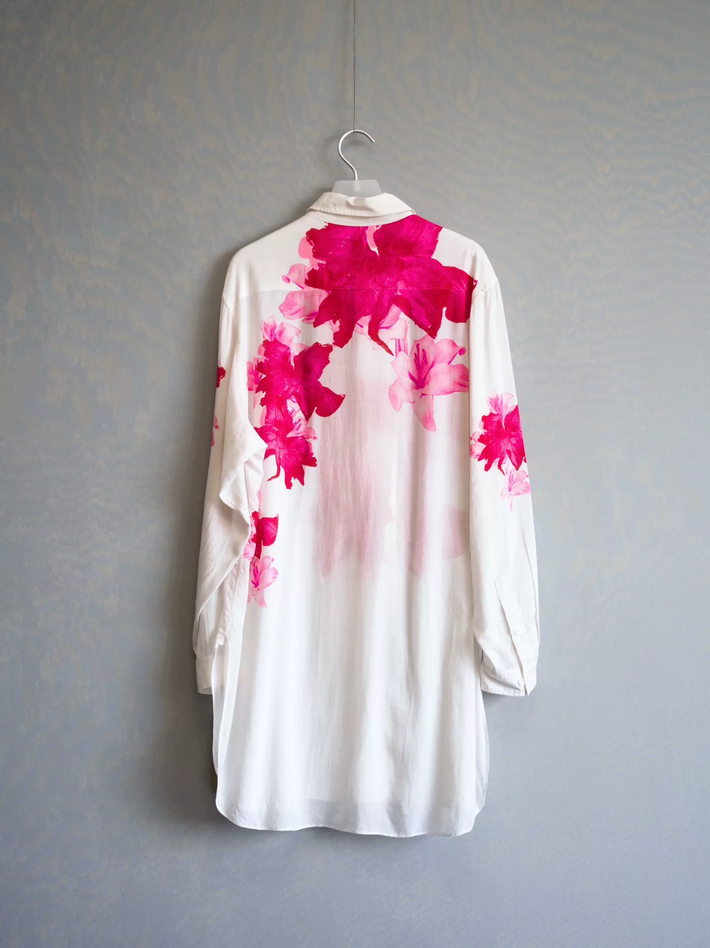 Yohji Yamamoto 24AW Pink Lily Shirt — back