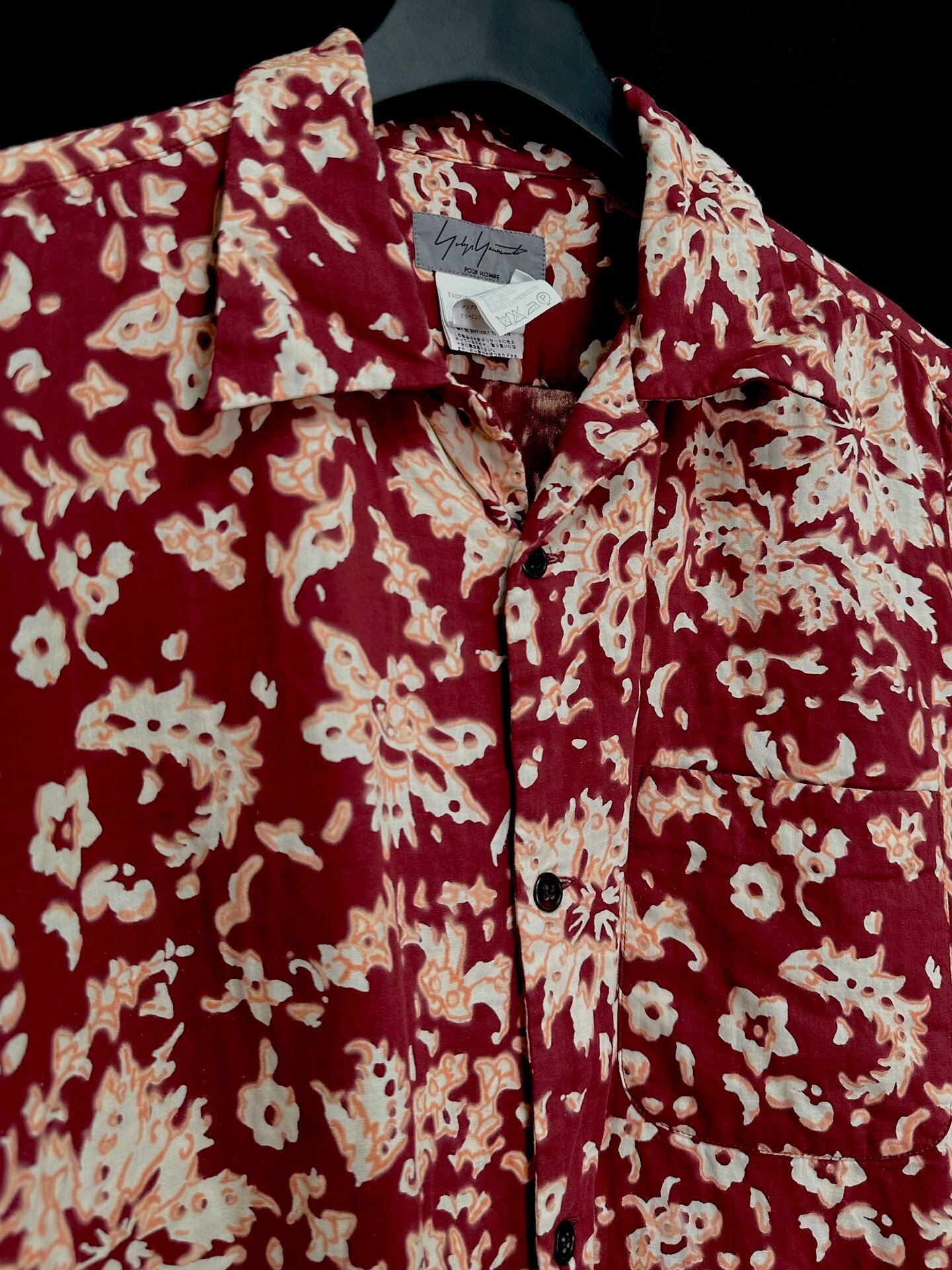 Yohji Yamamoto 06SS Discharge Flower Shirt — back
