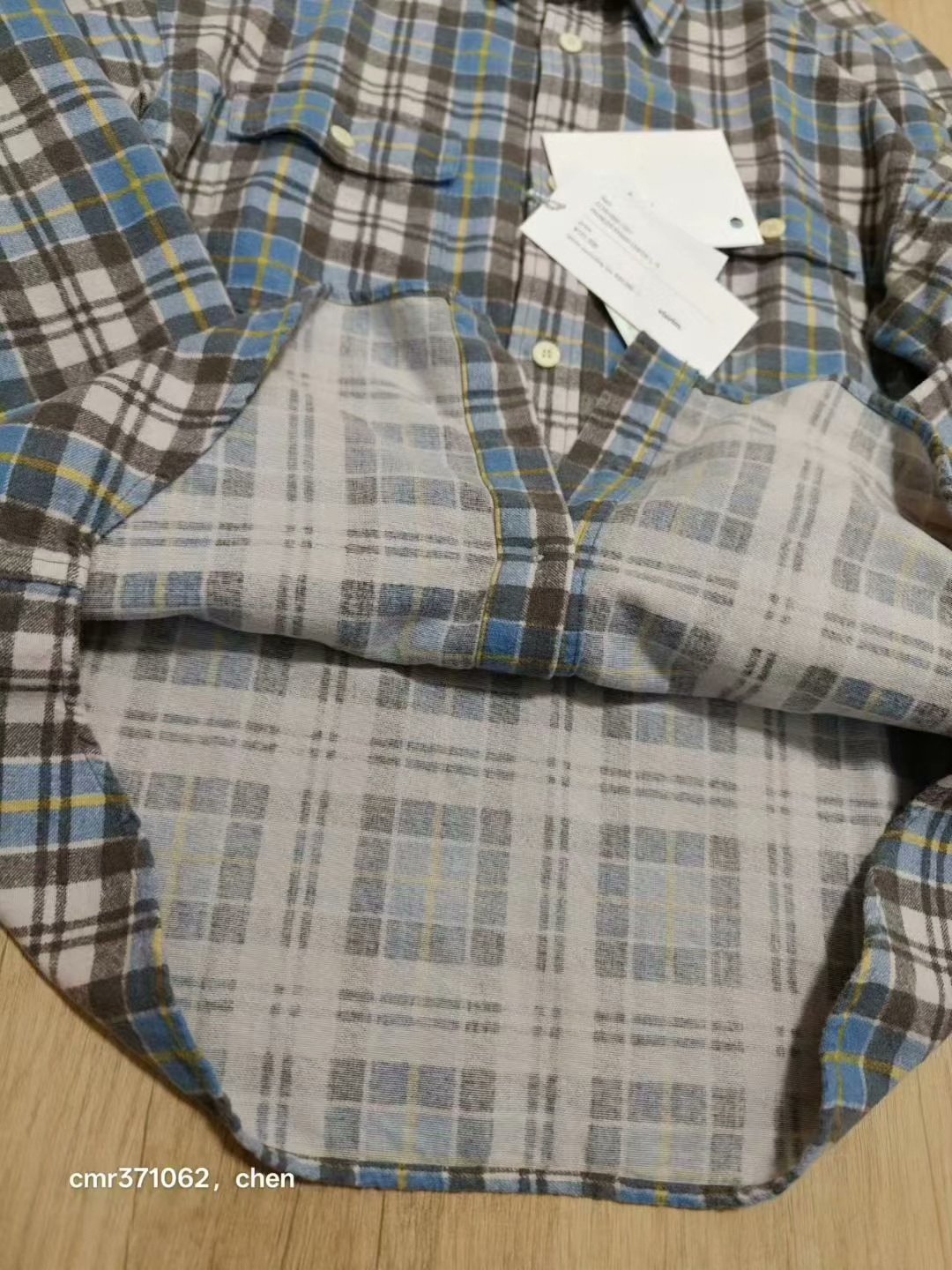 VISVIM 24SS PIONEER KHADI CHECK L/S — label