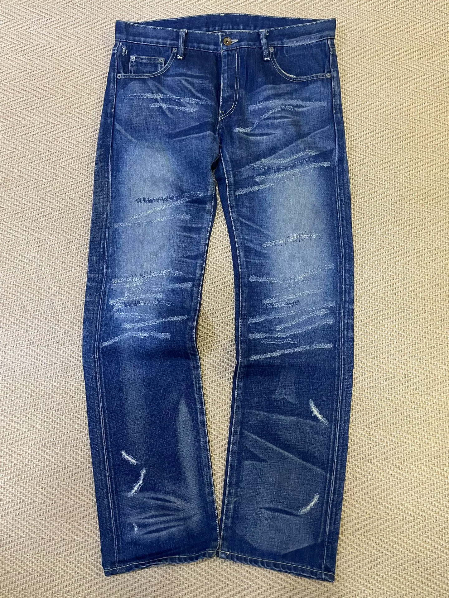 NEIGHBORHOOD Washed Distressed Jeans