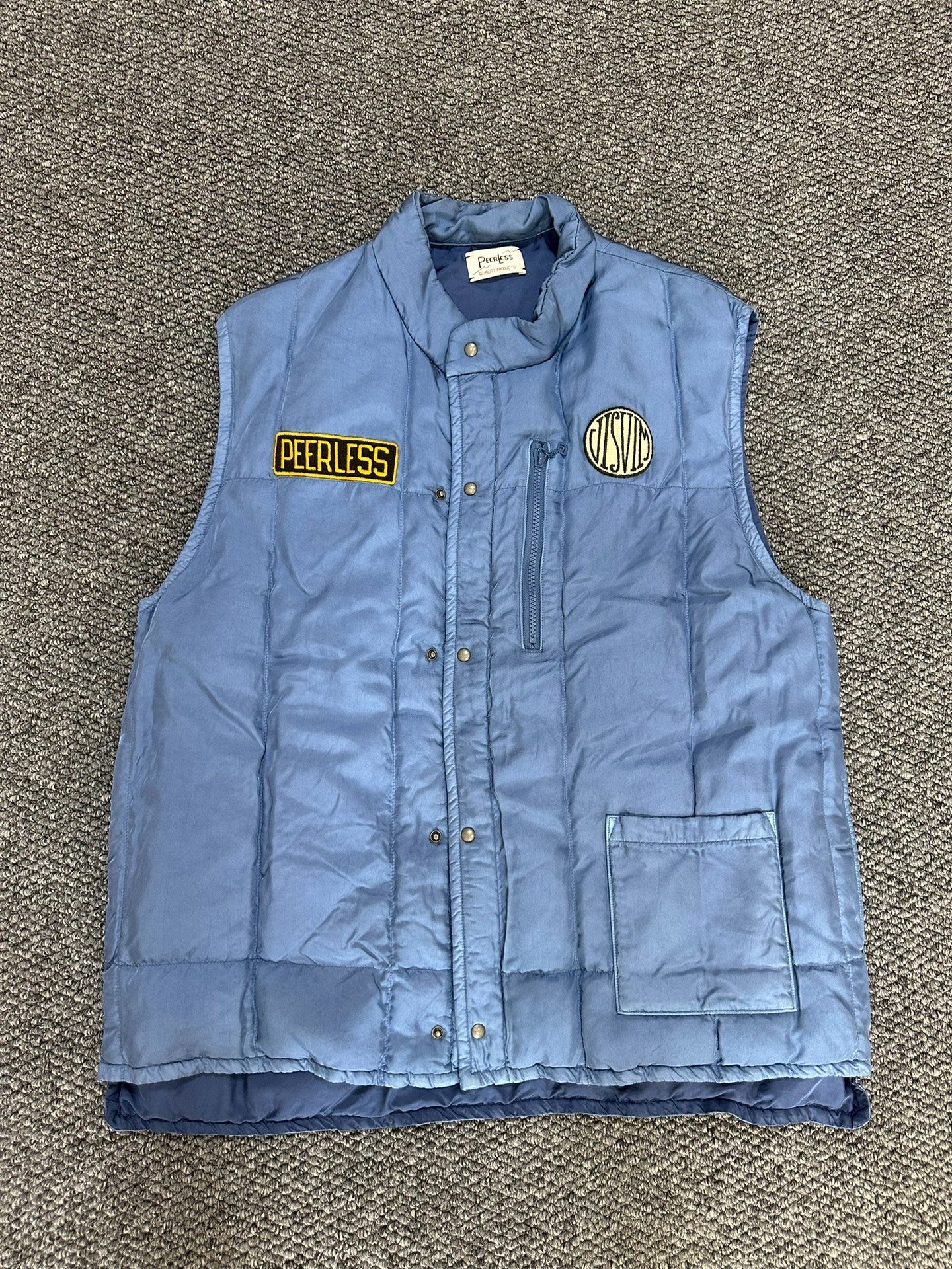 visvim Blue Quilted Down Vest