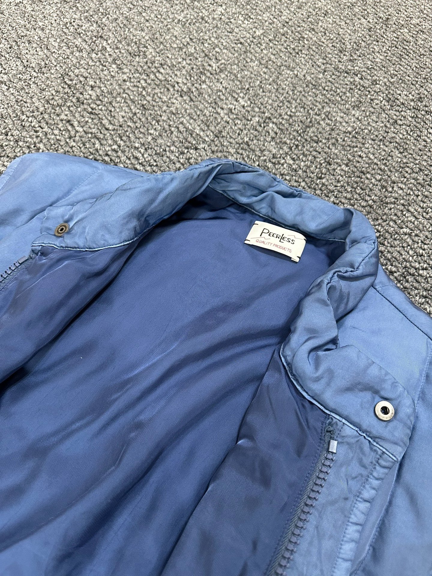 visvim Blue Quilted Down Vest — back