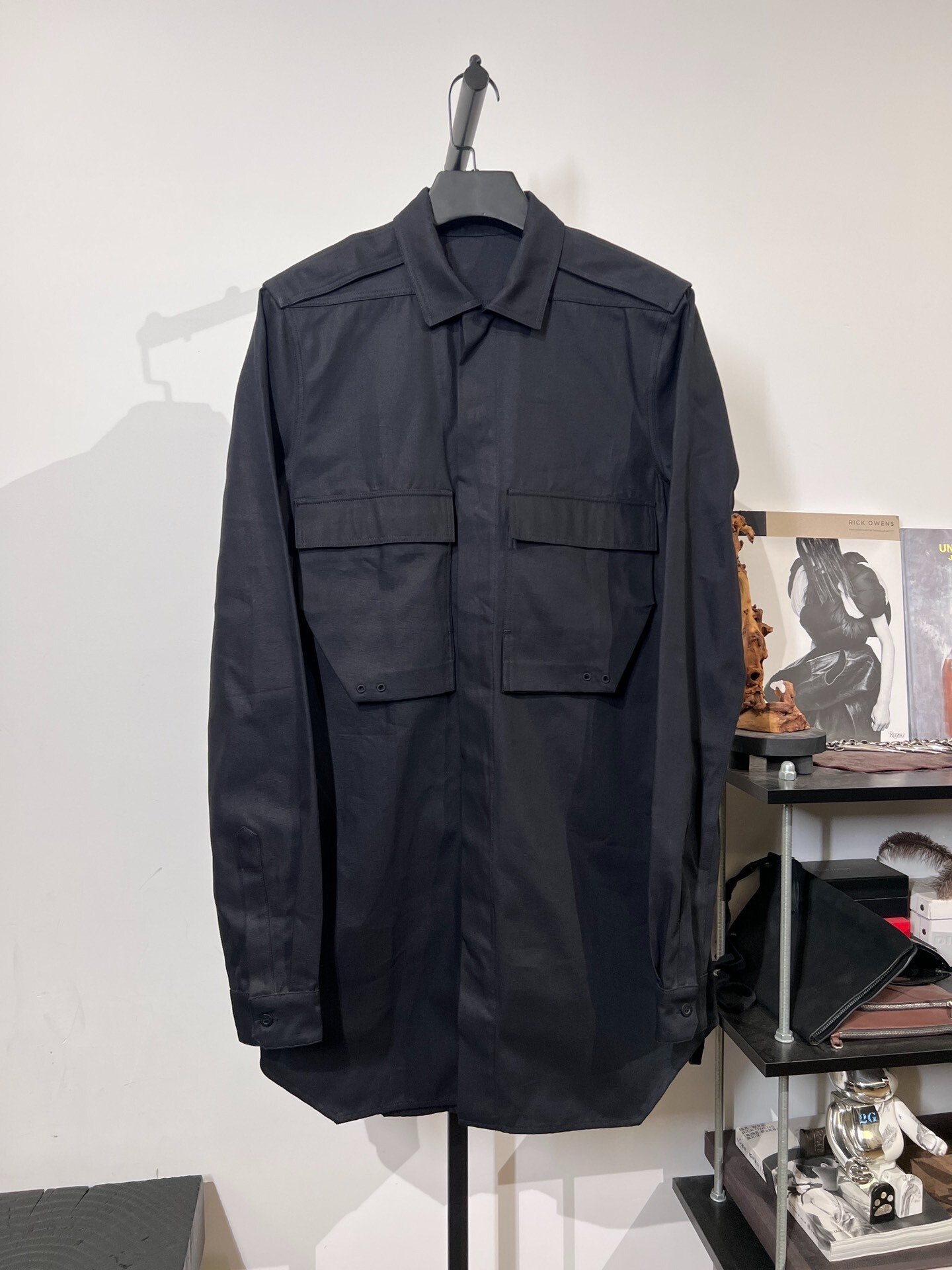 Rick Owens Mid-Length Utility Shirt Jacket