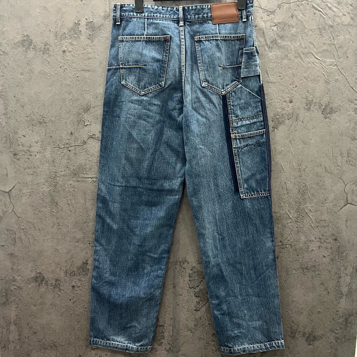 Dior Patchwork Denim Long Pants — label