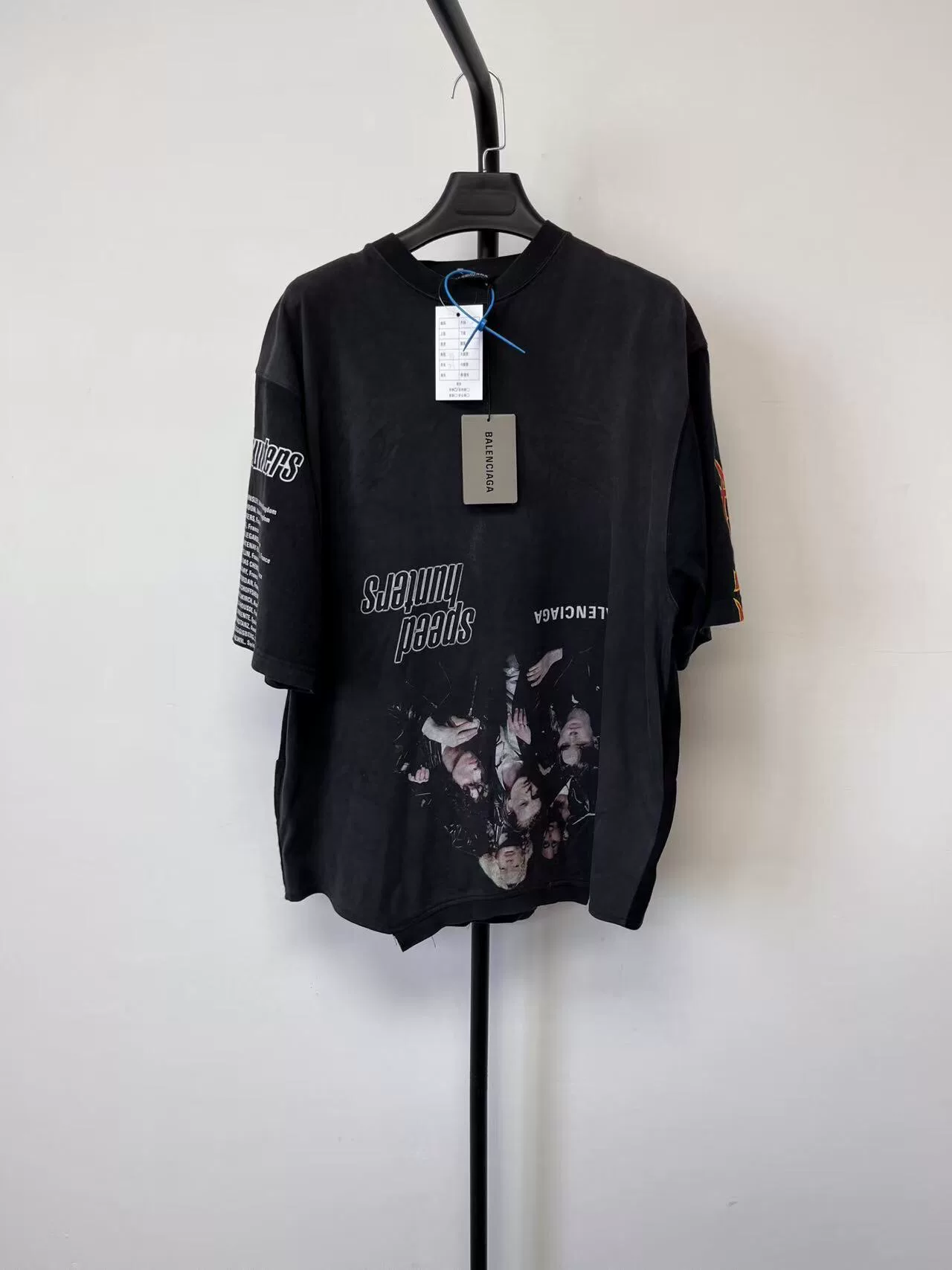 Balenciaga Speed Hunters Print Inverted T-shirt