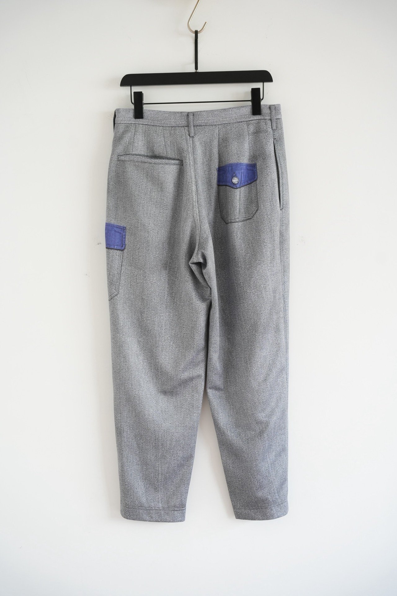 Yohji Yamamoto 15SS Gray Fake Pocket Trousers — front