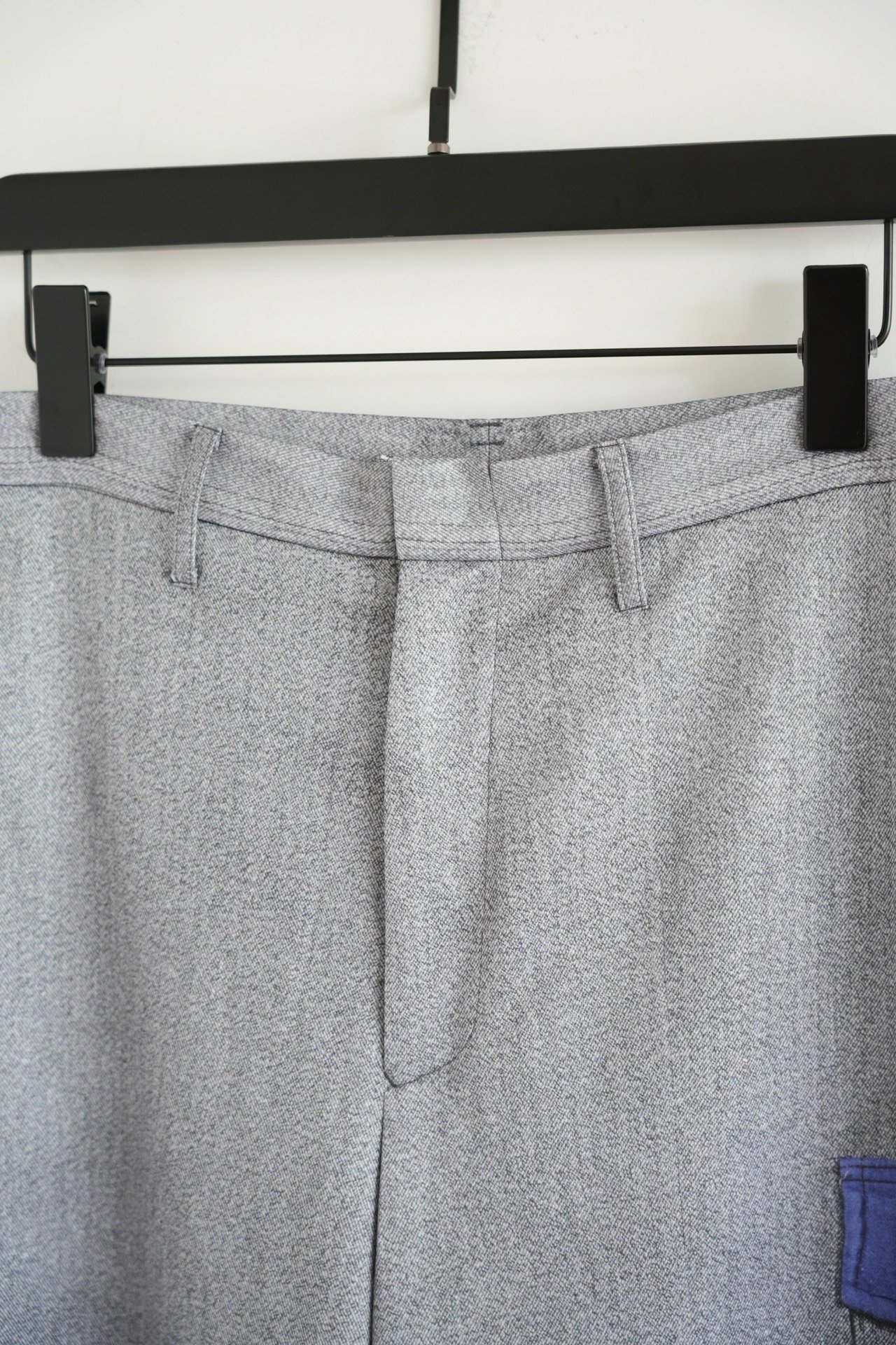 Yohji Yamamoto 15SS Gray Fake Pocket Trousers — detail