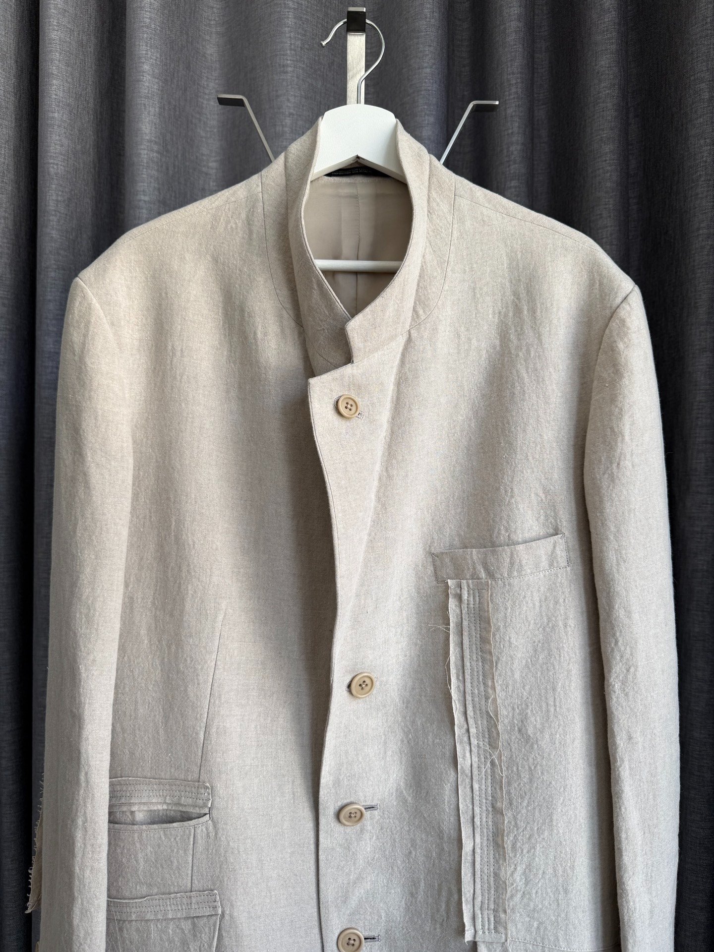 Yohji Yamamoto Y's Men's Linen Blazer — front