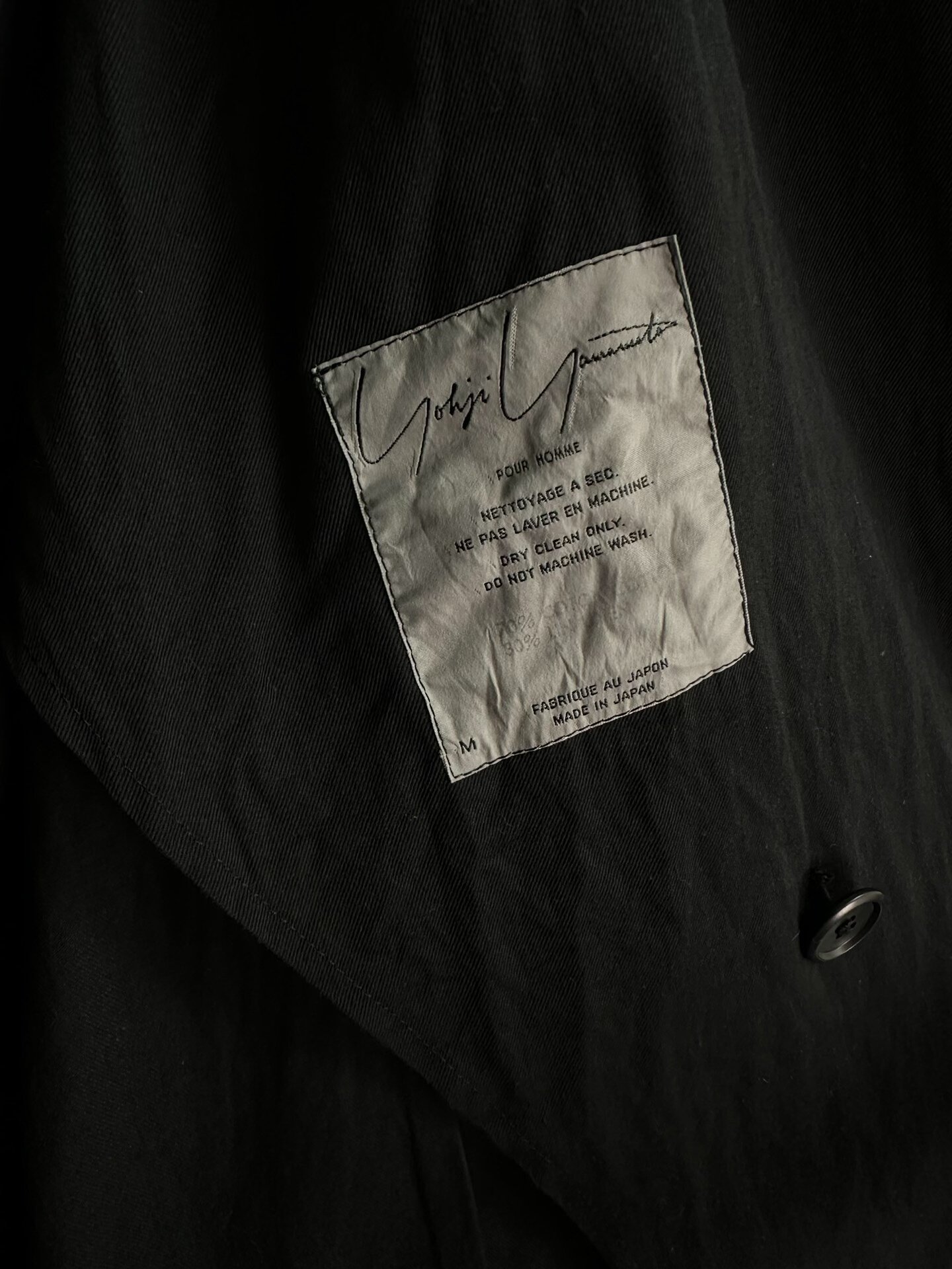 Yohji Yamamoto 1984AW Early Coat — back