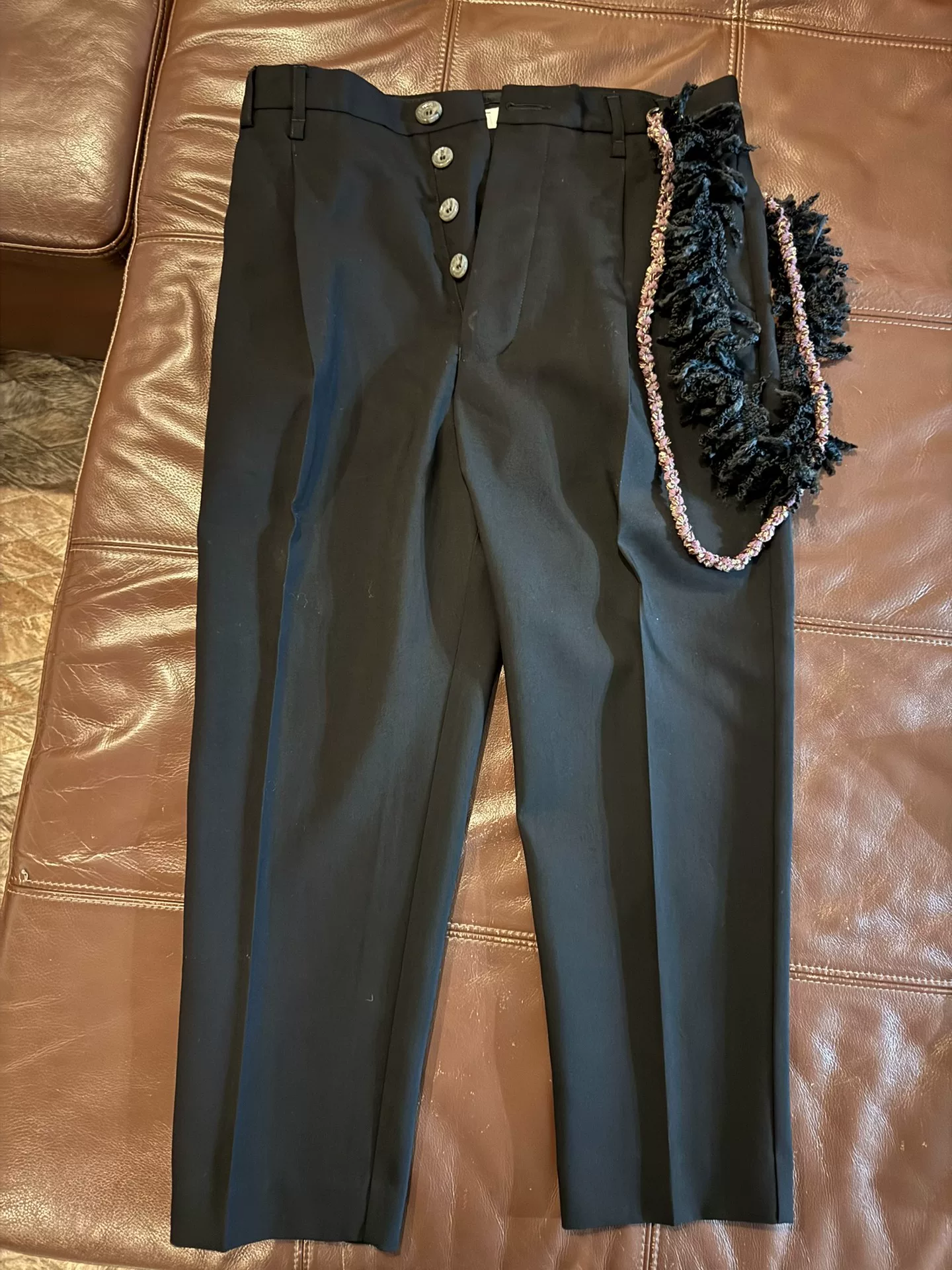 Song for the Mute Classic Tapered Cropped Trousers — front