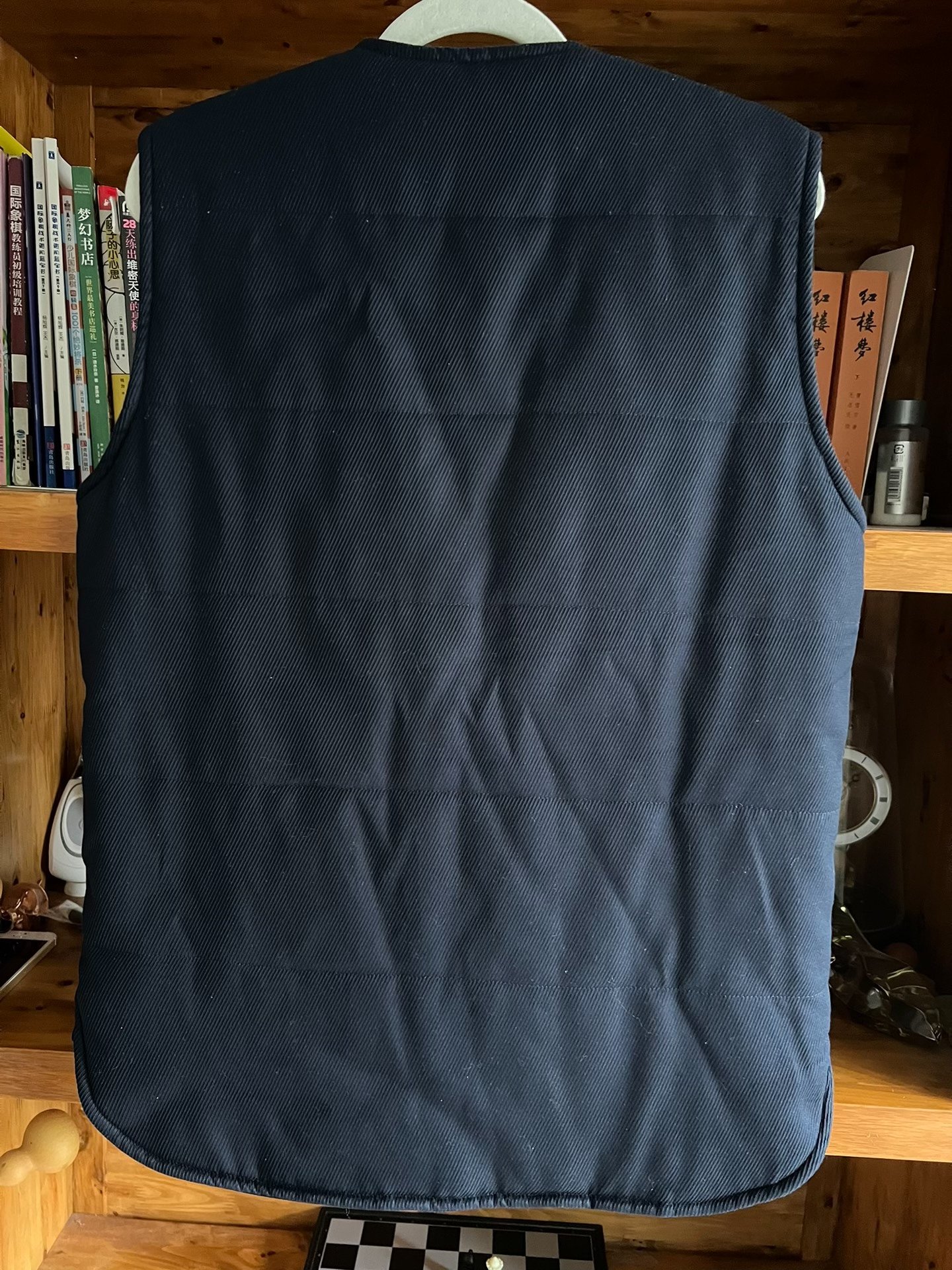 RRL Indigo Dyed Wool Down Vest — back