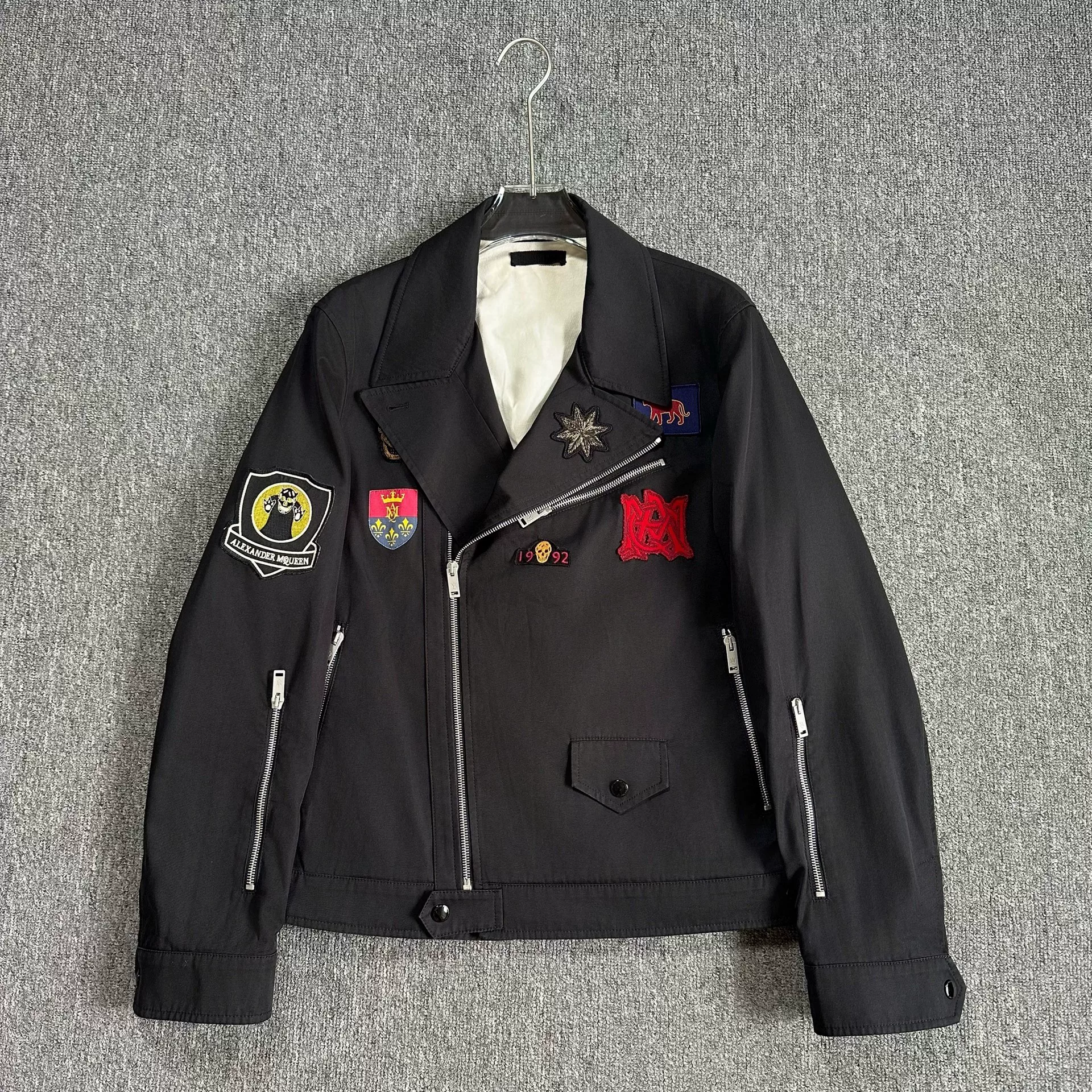 Alexander McQueen Embroidered Motorcycle Jacket