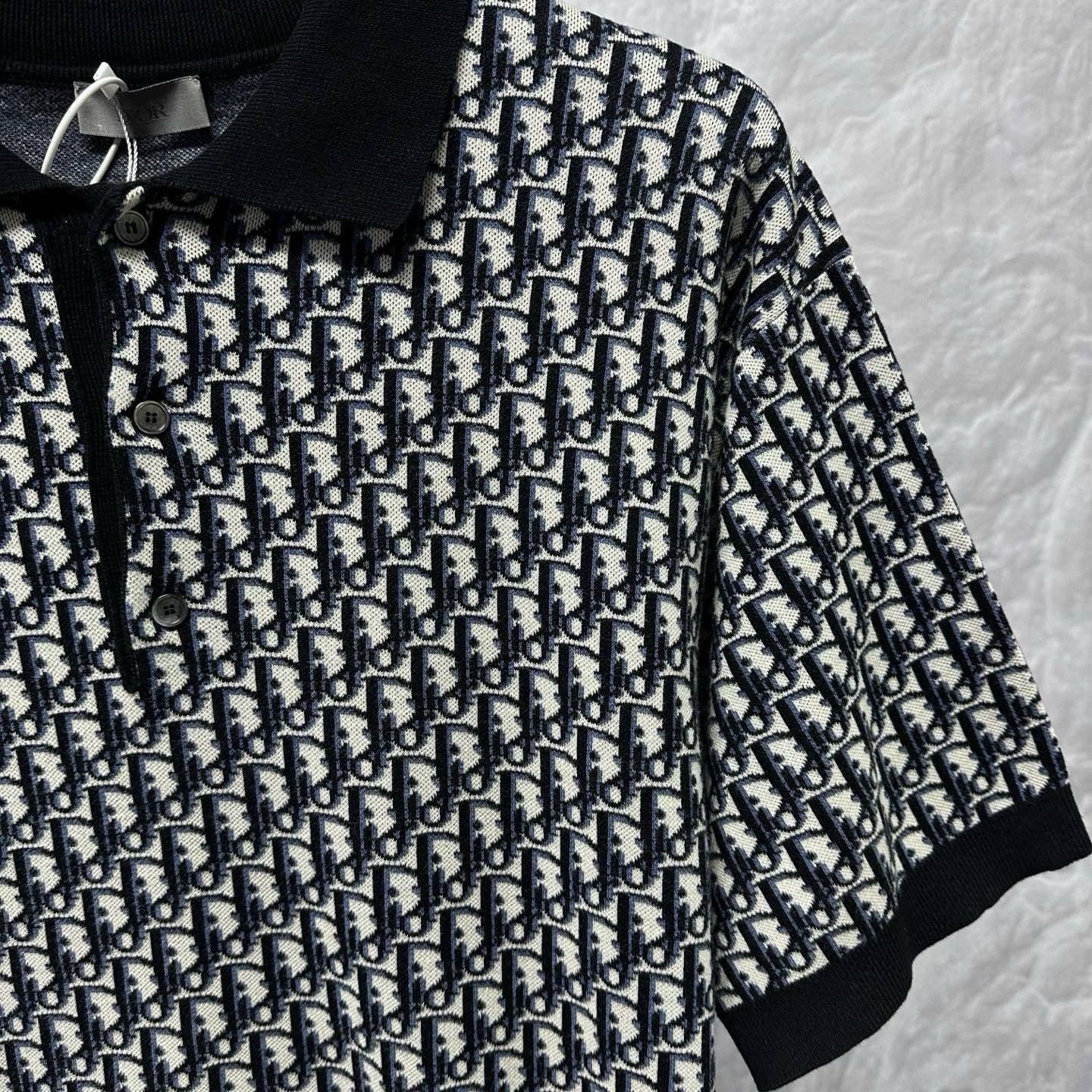 Dior All-Over Print Polo Knit Short Sleeve — back