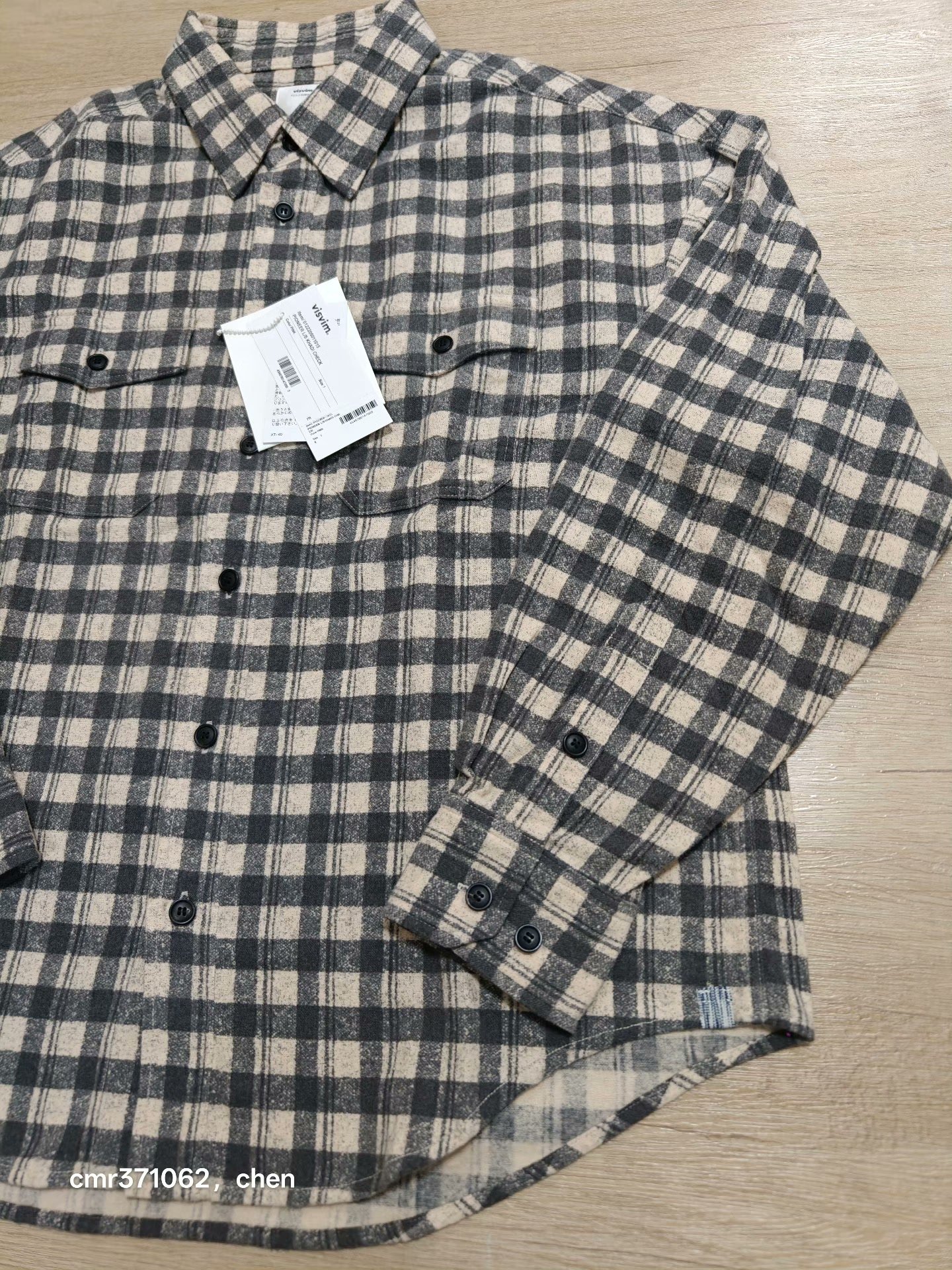 visvim 22AW Pioneer Khadi Check — detail
