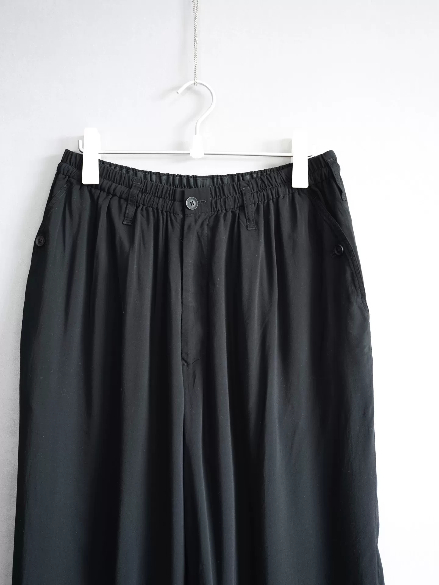 Yohji Yamamoto 24SS Pleated Rayon Wide Pants — back
