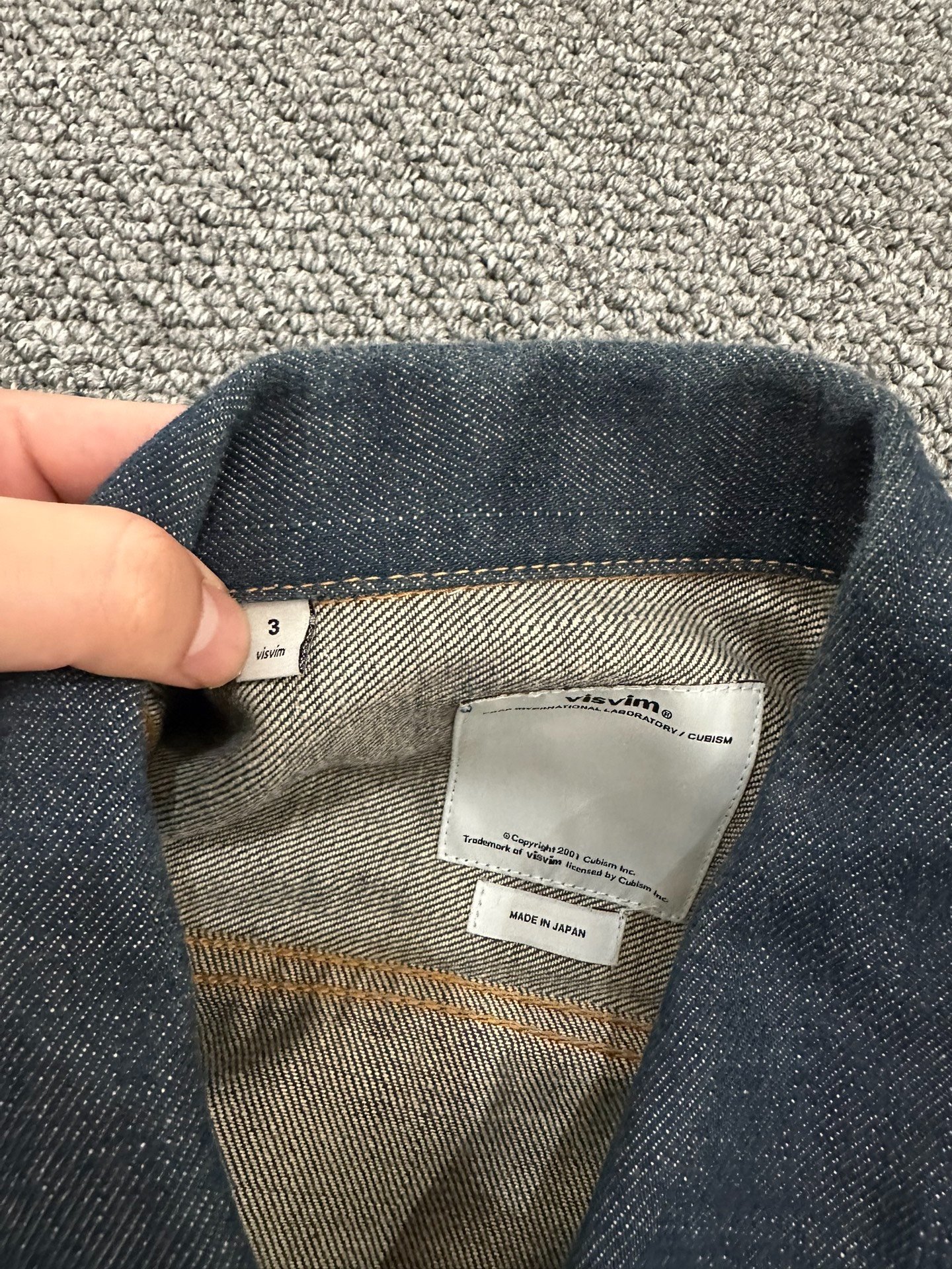 visvim Raw Denim 101 Jacket — back