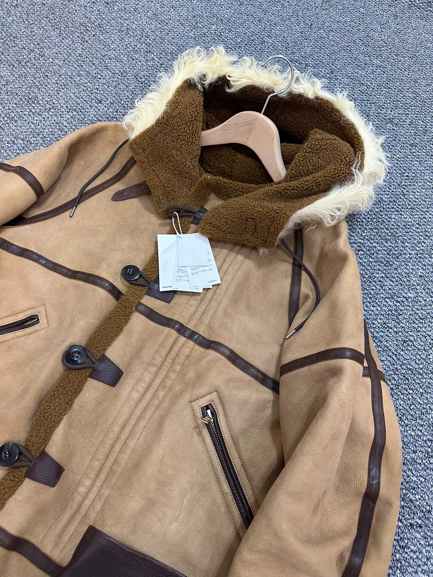 visvim Hudson Shearling Sheepskin Coat — front