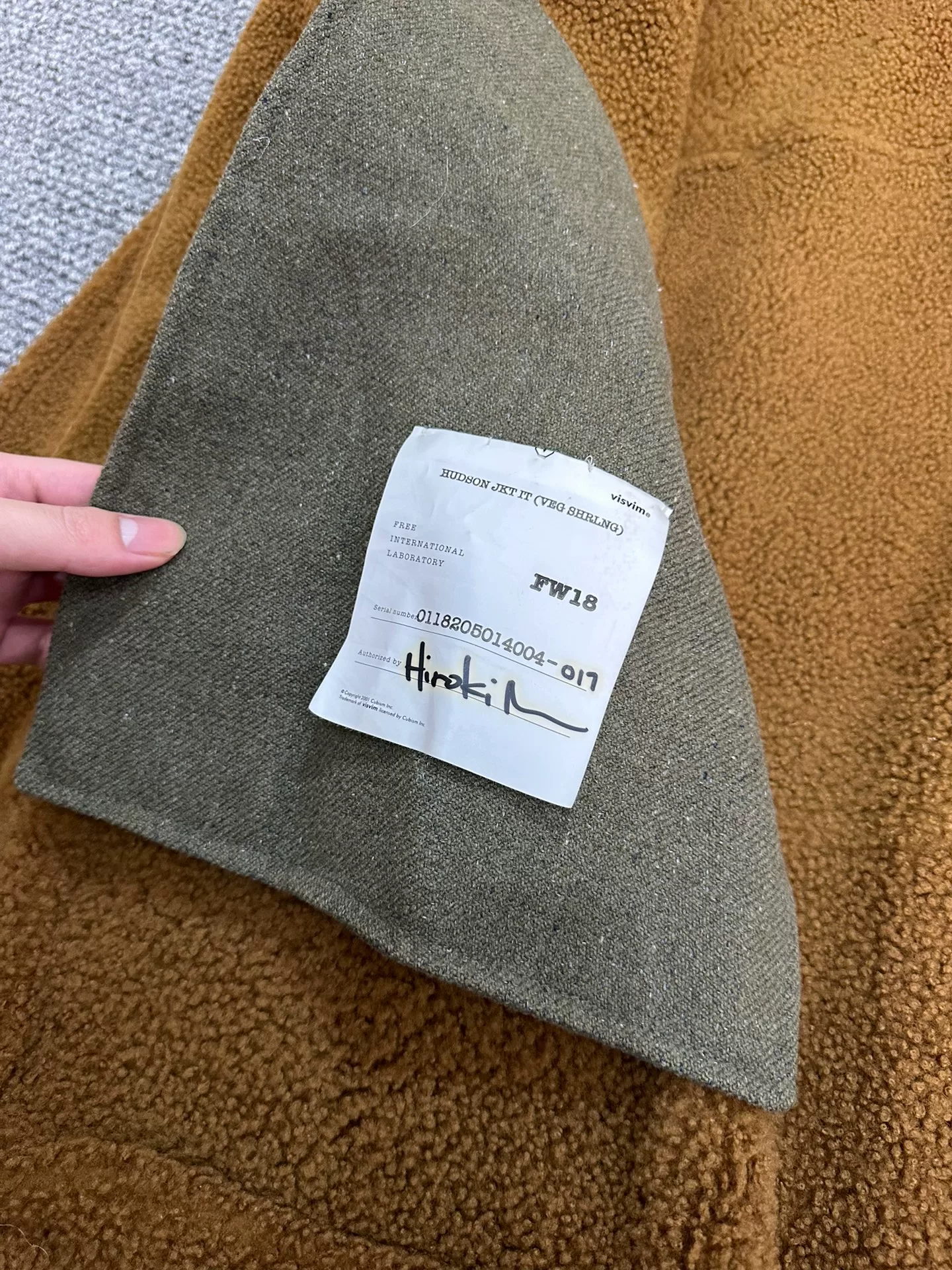 visvim Hudson Shearling Sheepskin Coat — back