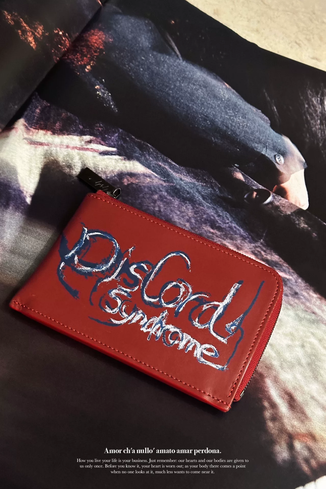 Yohji Yamamoto Discord Graffiti Wallet — back