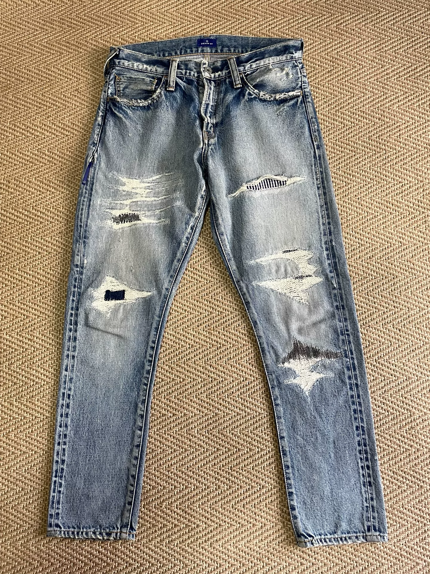 Vanquish & Fragment Distressed Washed Jeans