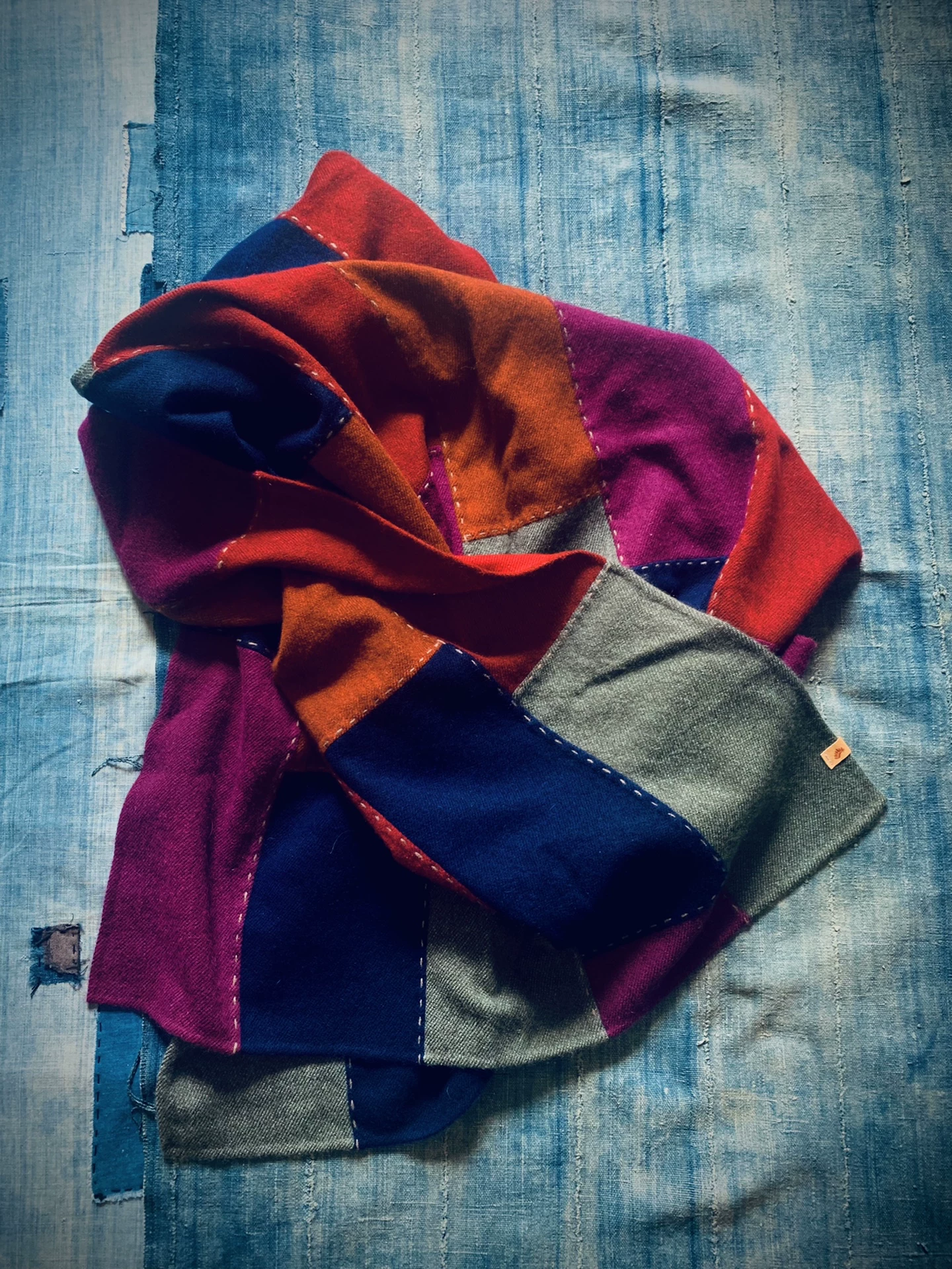 Visvim 2015AW Patchwork Blanket Yak Wool — front