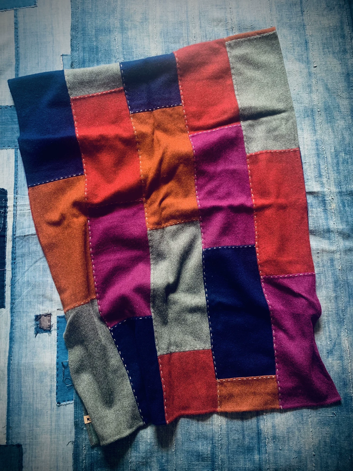 Visvim 2015AW Patchwork Blanket Yak Wool — label