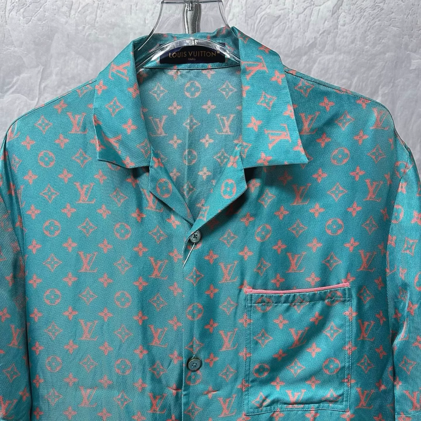 Louis Vuitton FW25 Monogram Silk Short Sleeve Shirt