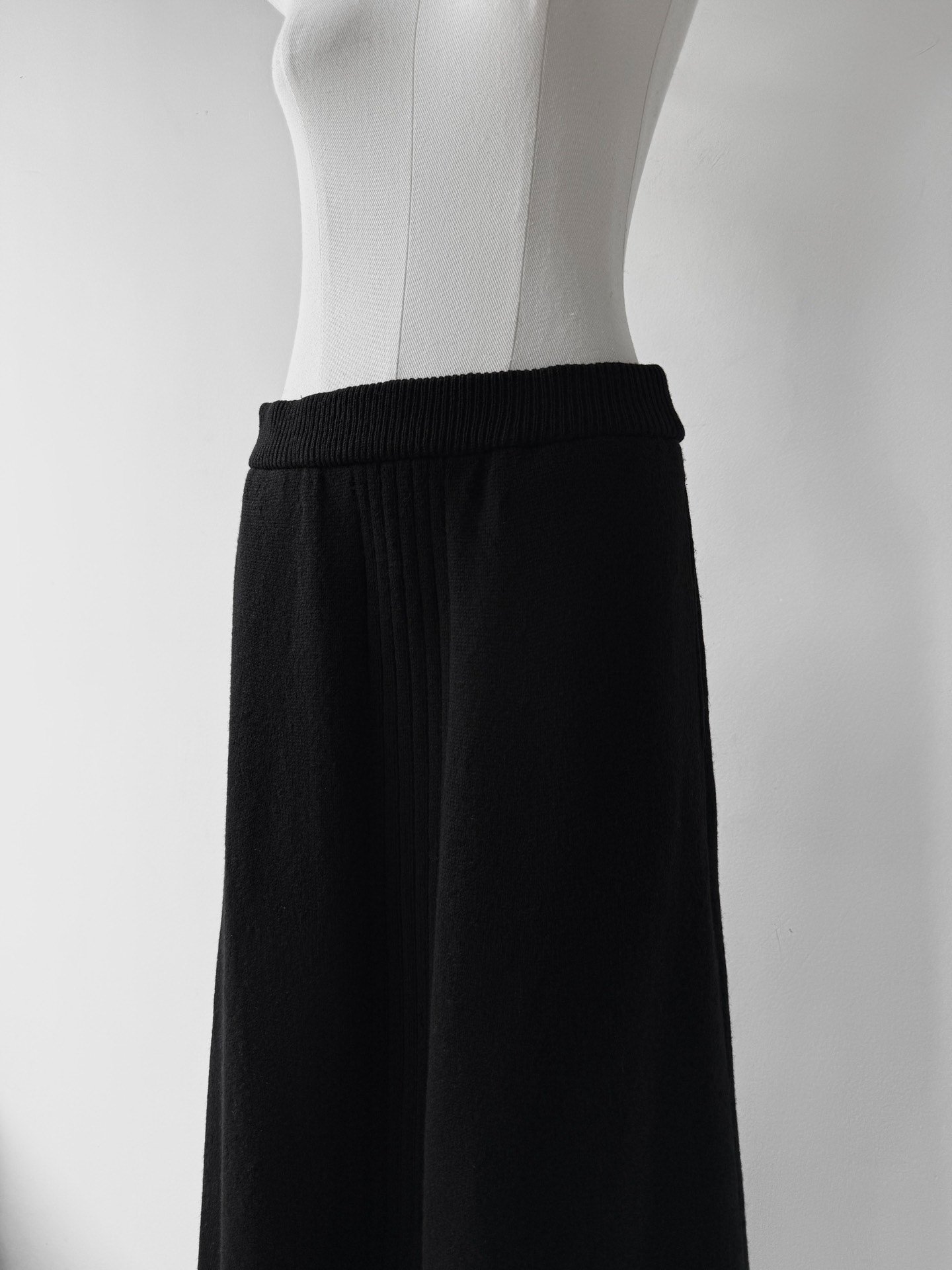 Yohji Yamamoto Y's Asymmetric Wool Maxi Skirt — front