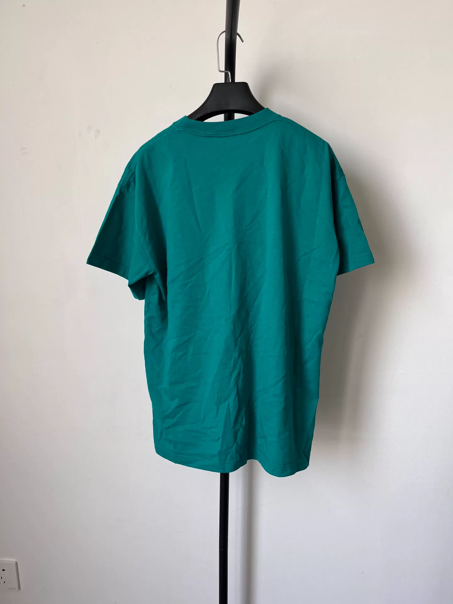 Balenciaga Green Band Portrait Logo T-shirt — front