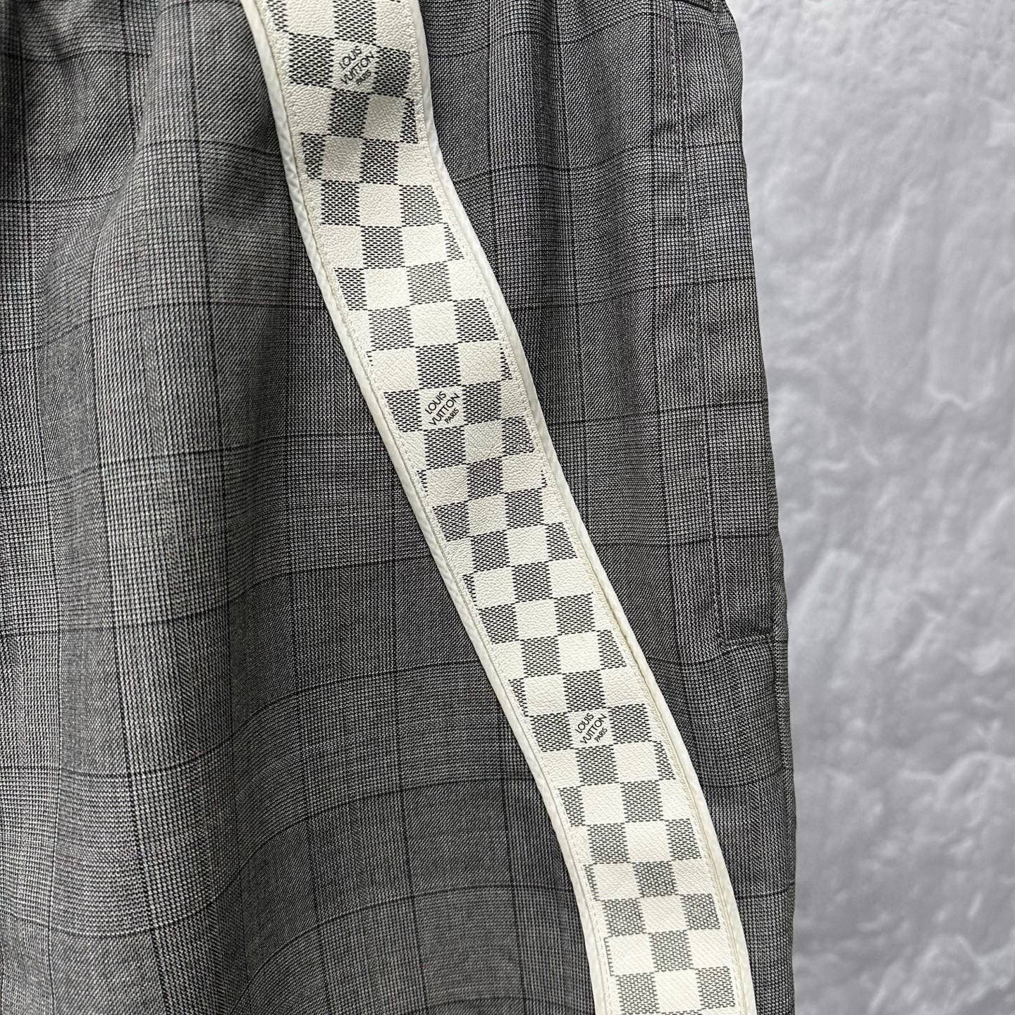 Louis Vuitton Monogram Check Wool Shorts — detail