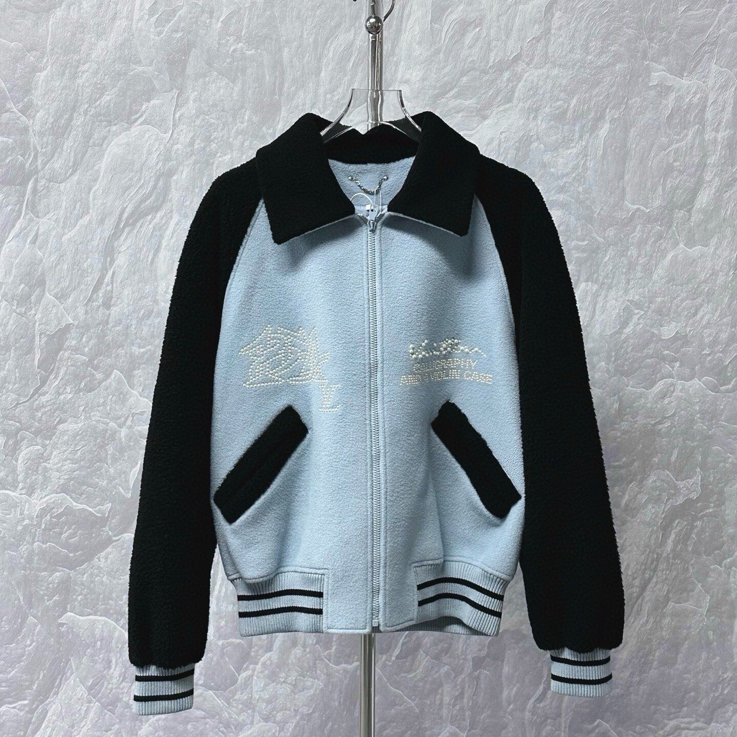 Louis Vuitton SS24 Pearl Baseball Jacket