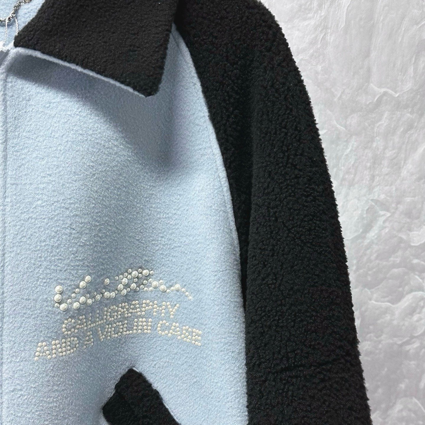 Louis Vuitton SS24 Pearl Baseball Jacket — detail