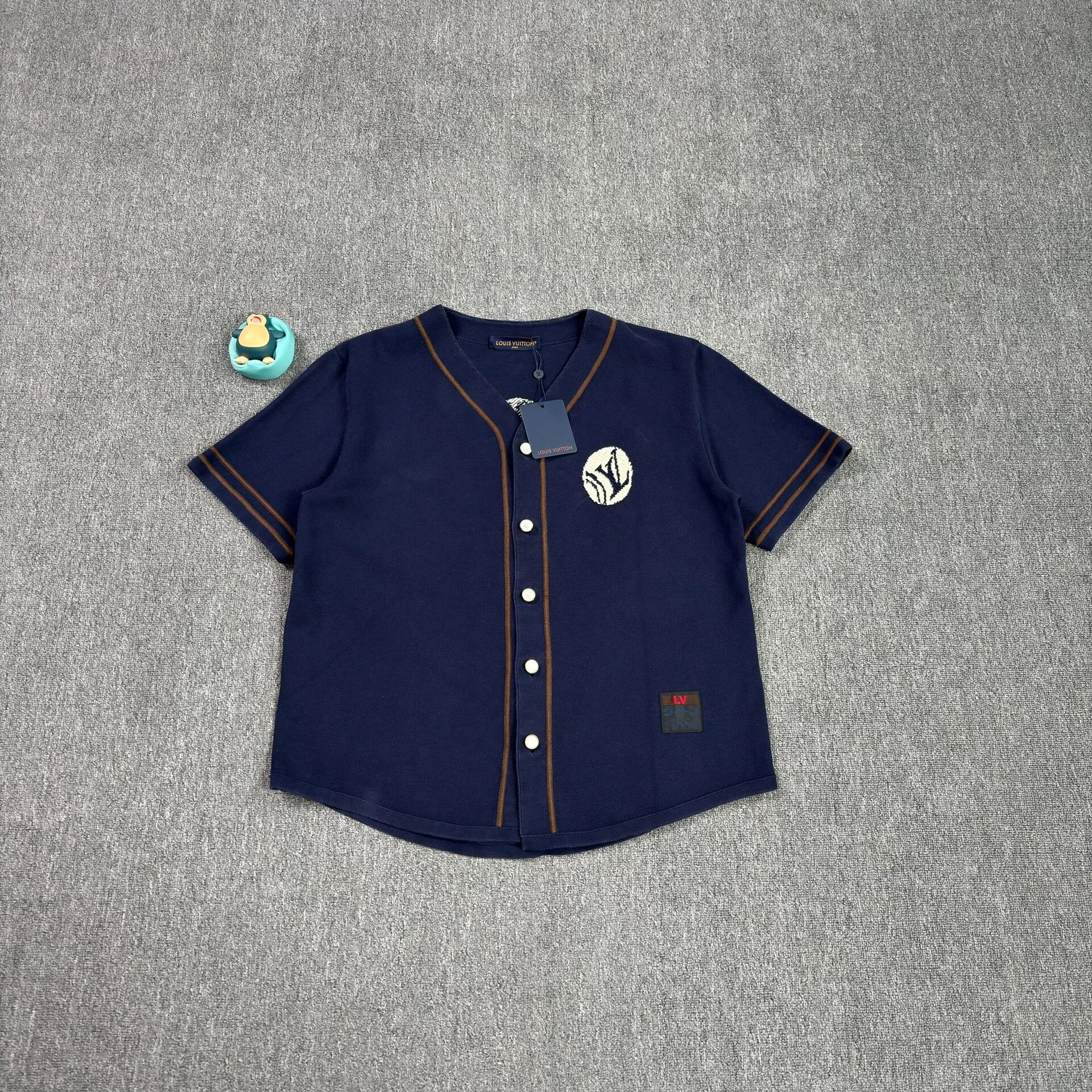 LV Nigo Embroidery Logo Baseball Shirt