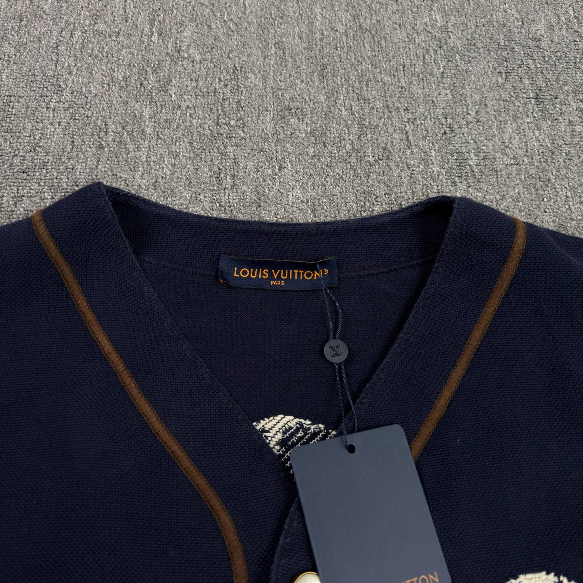 LV Nigo Embroidery Logo Baseball Shirt — detail