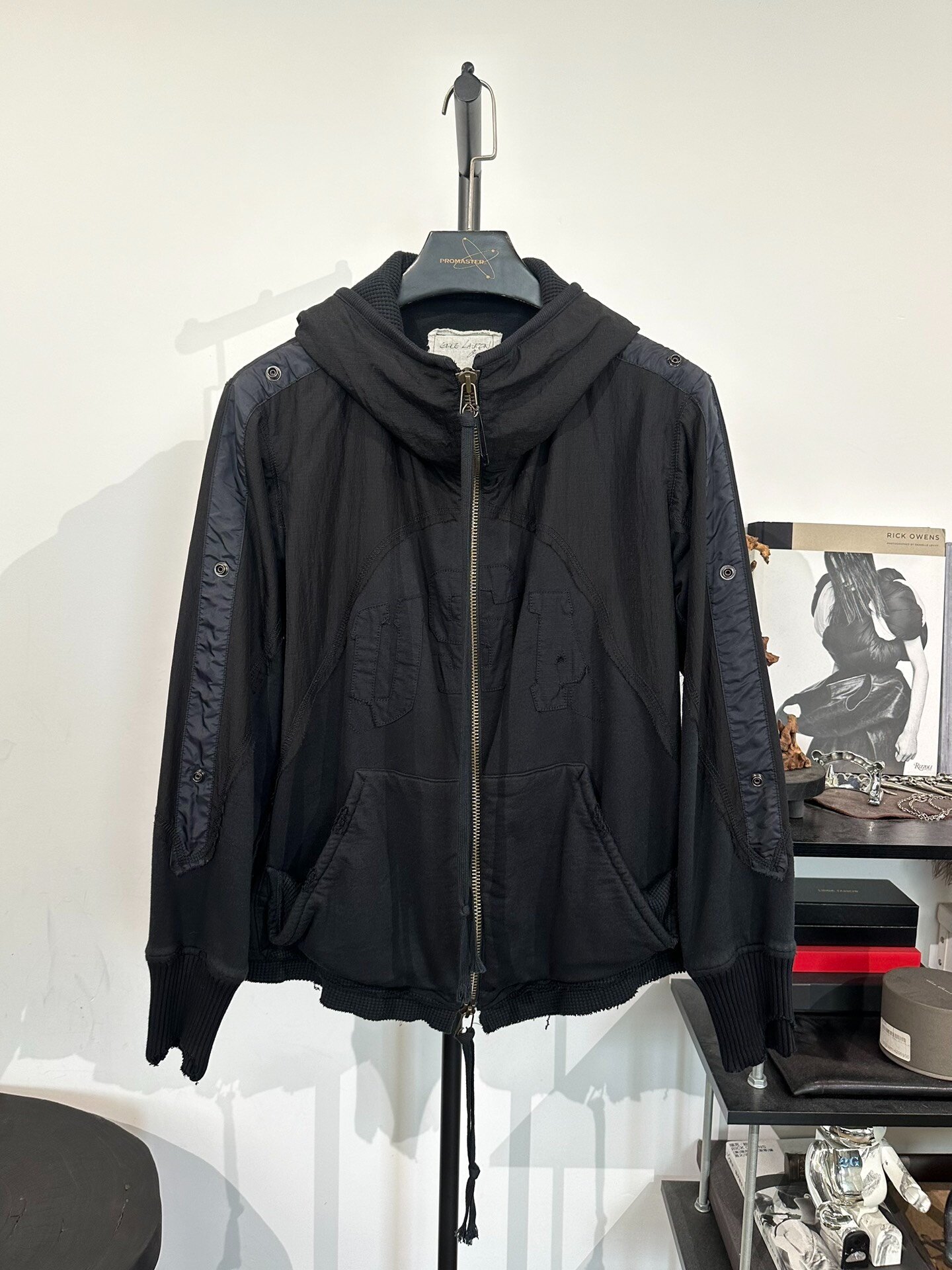 Greg Lauren Black Hooded Jacket