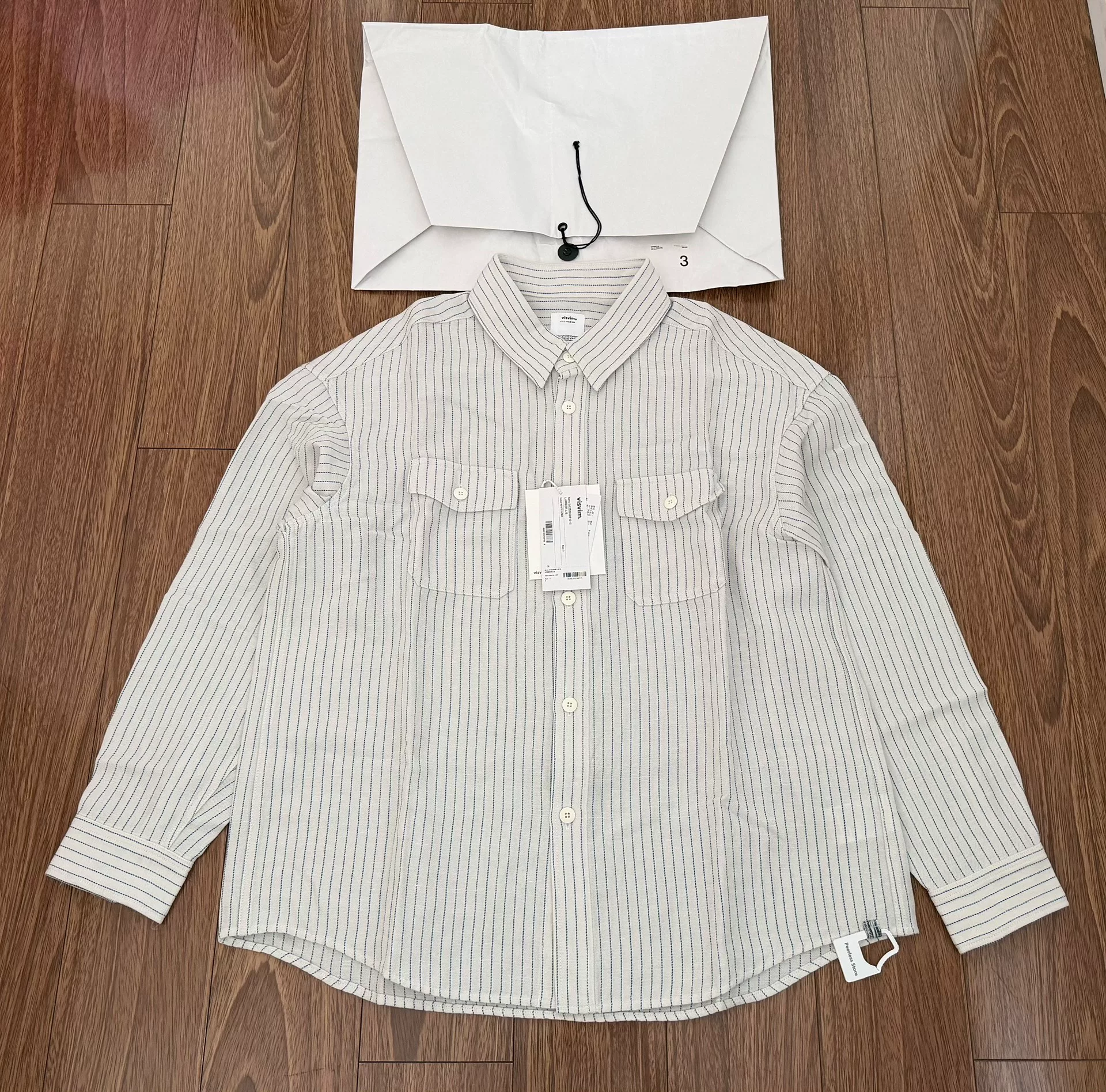 VISVIM 25AW Lumber L/S White Stripe