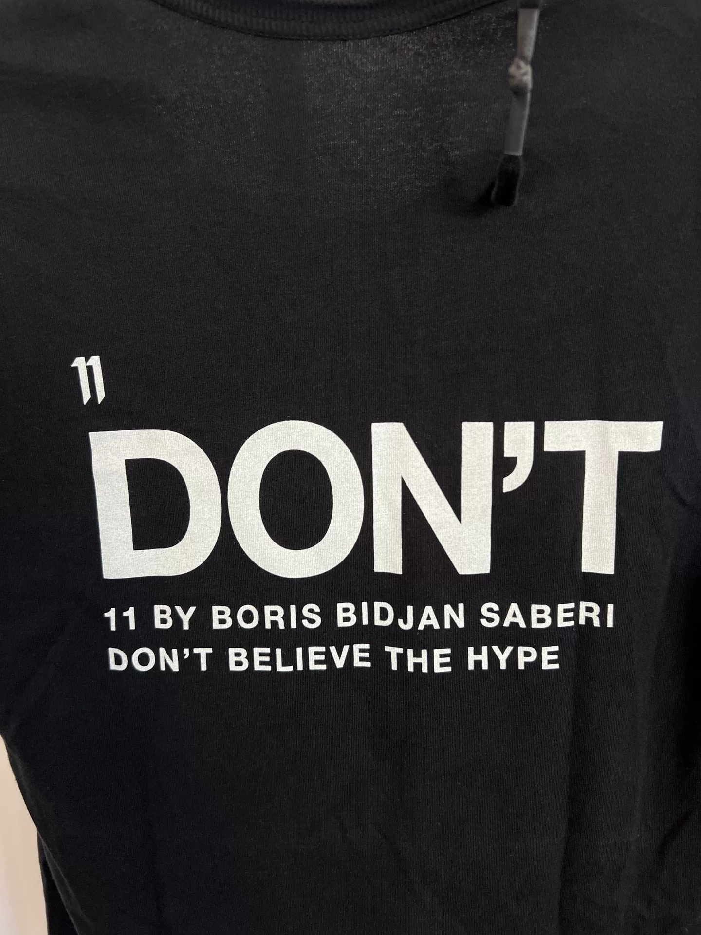 Boris Bidjan Saberi 11by BBS Slogan Print T-Shirt — detail