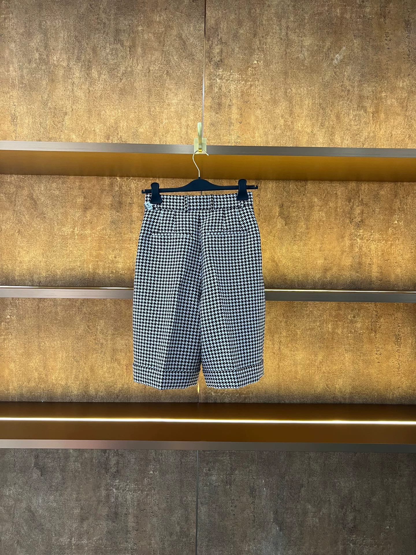 Dior Houndstooth Check Shorts — front