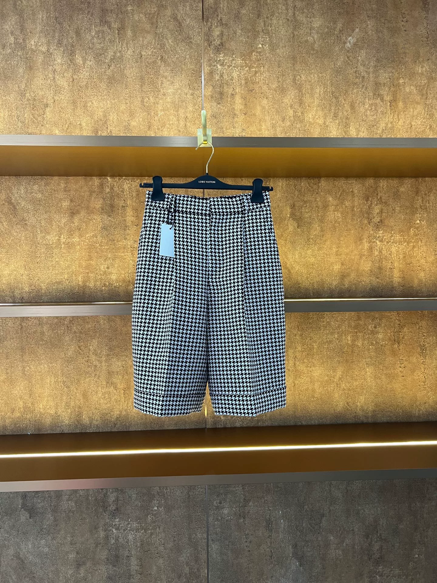 Dior Houndstooth Check Shorts