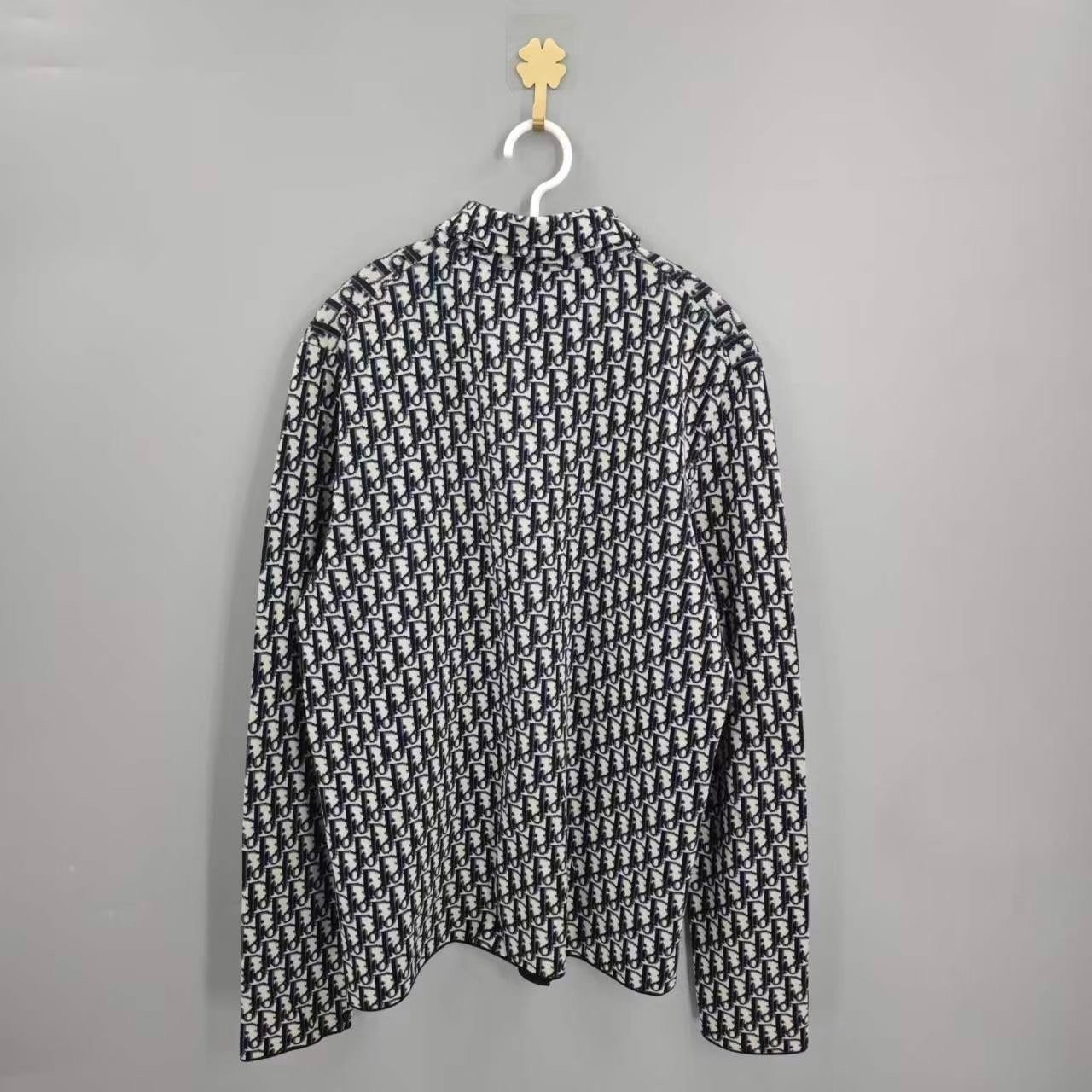Dior Classic Monogram Long-Sleeve Shirt — front